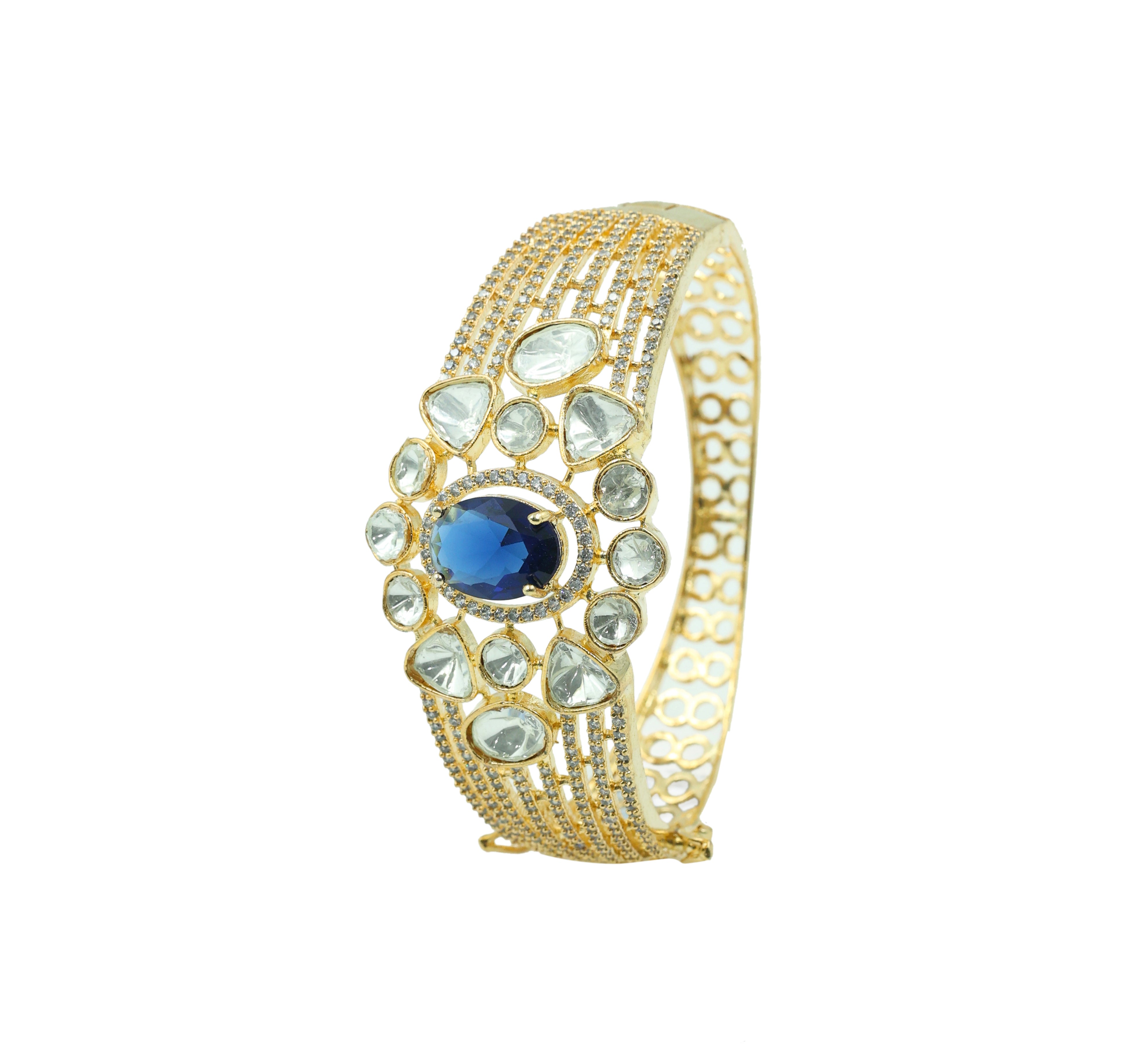 Goldpolish Kundan & Hydro Stone Bracelet
