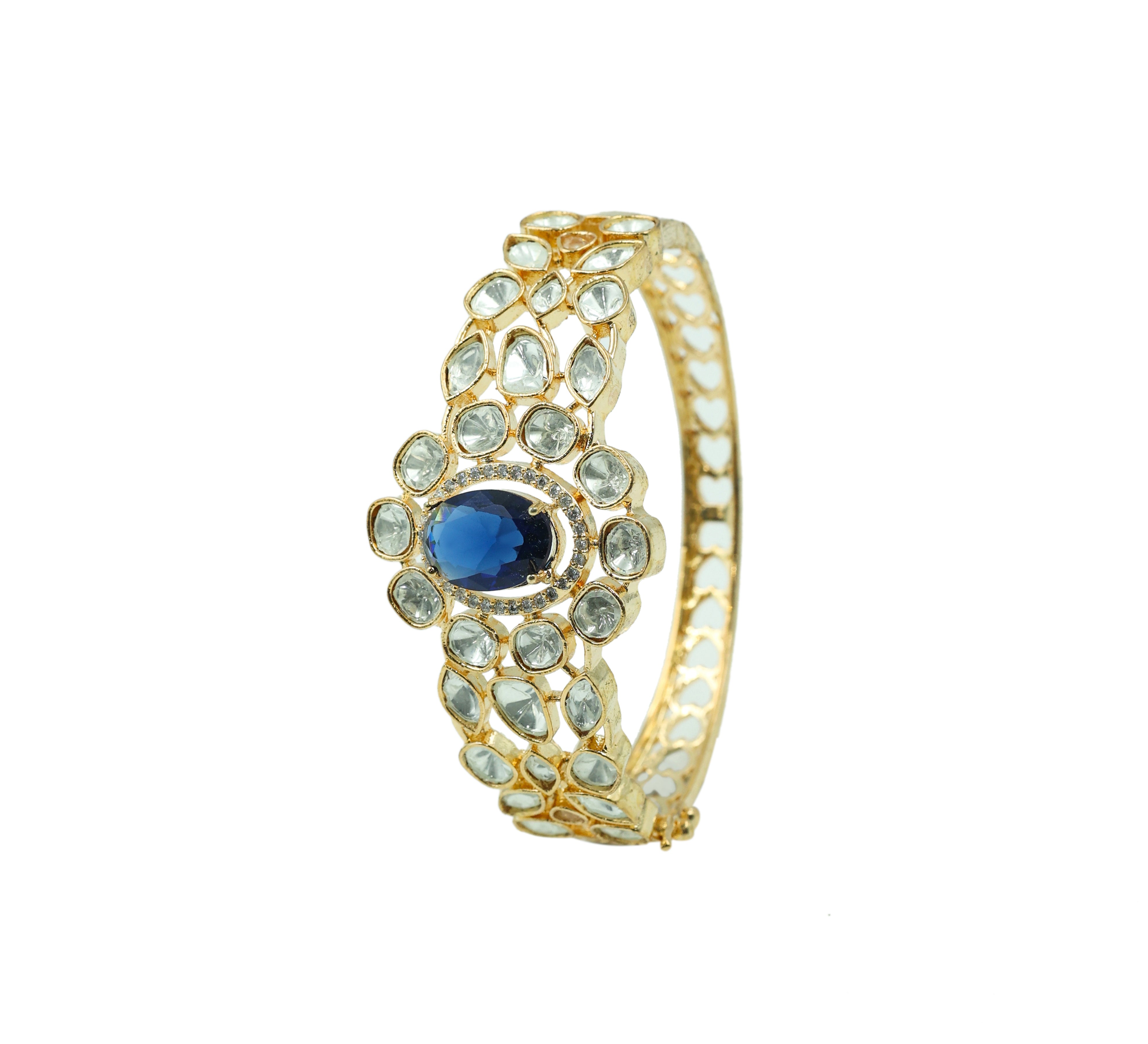 Kundan & Hydro Stone Goldpolish Bracelet