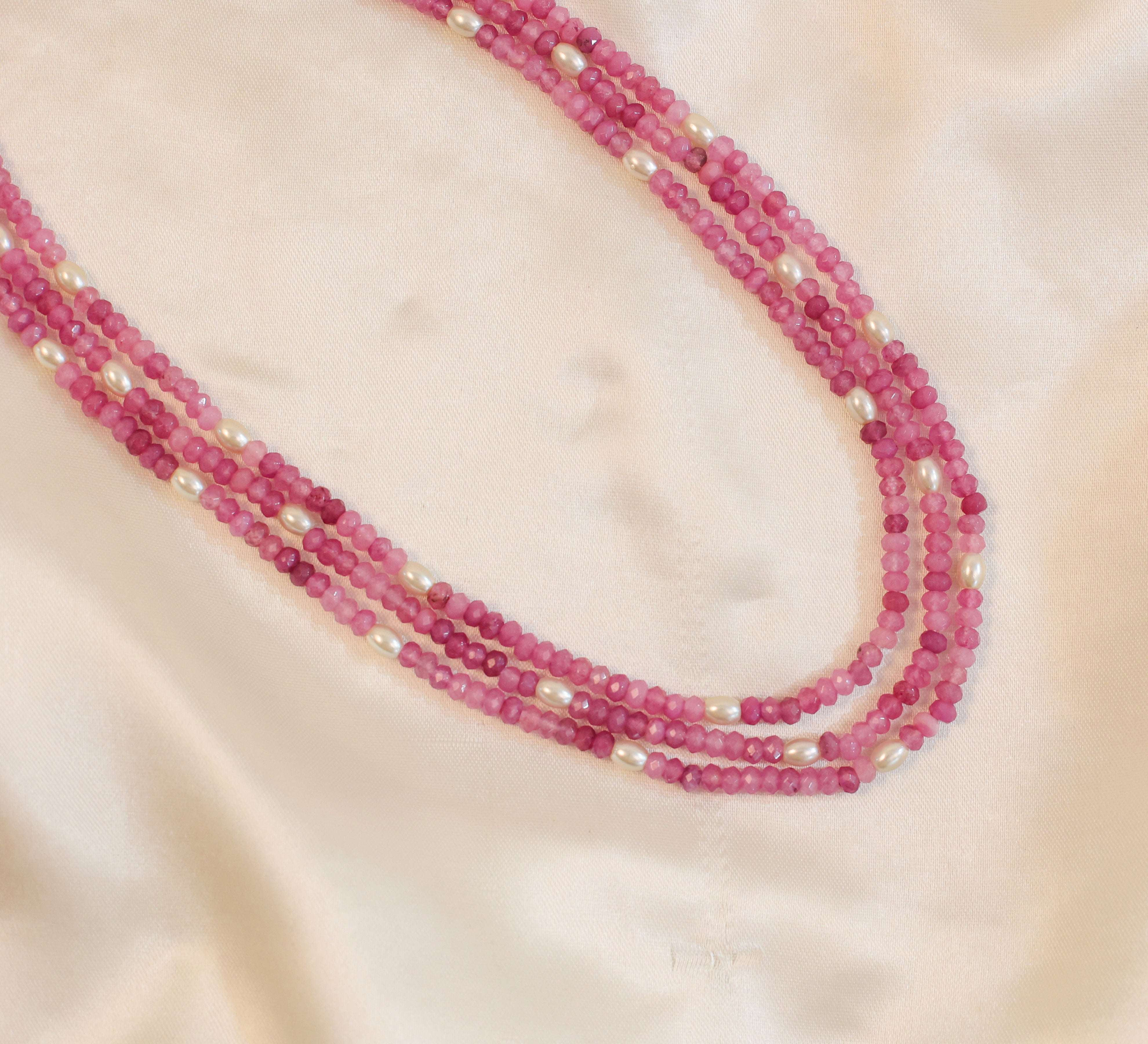 Jade Beads Mala Necklace - Adisha Jewels
