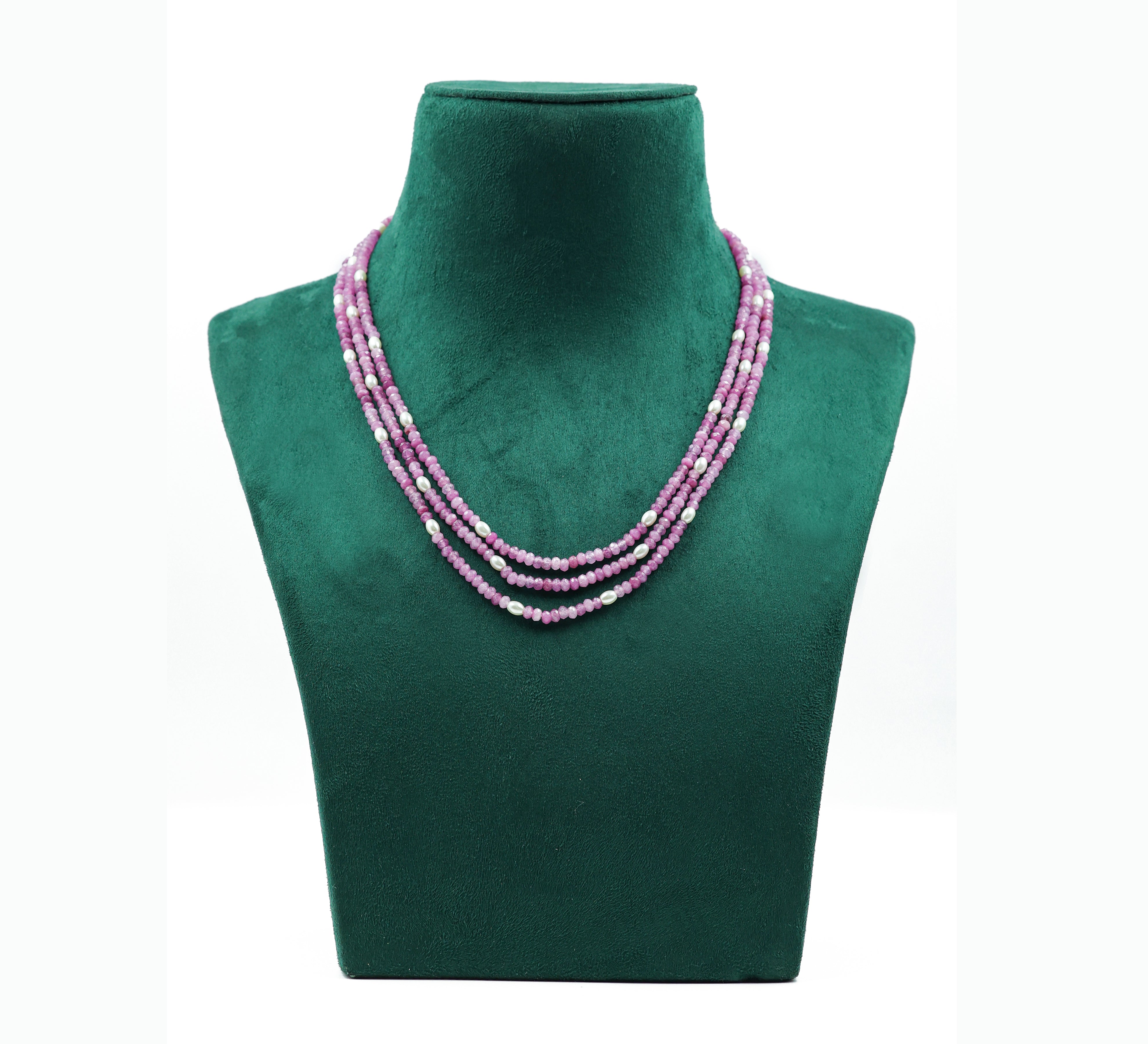 Jade Beads Mala Necklace - Adisha Jewels