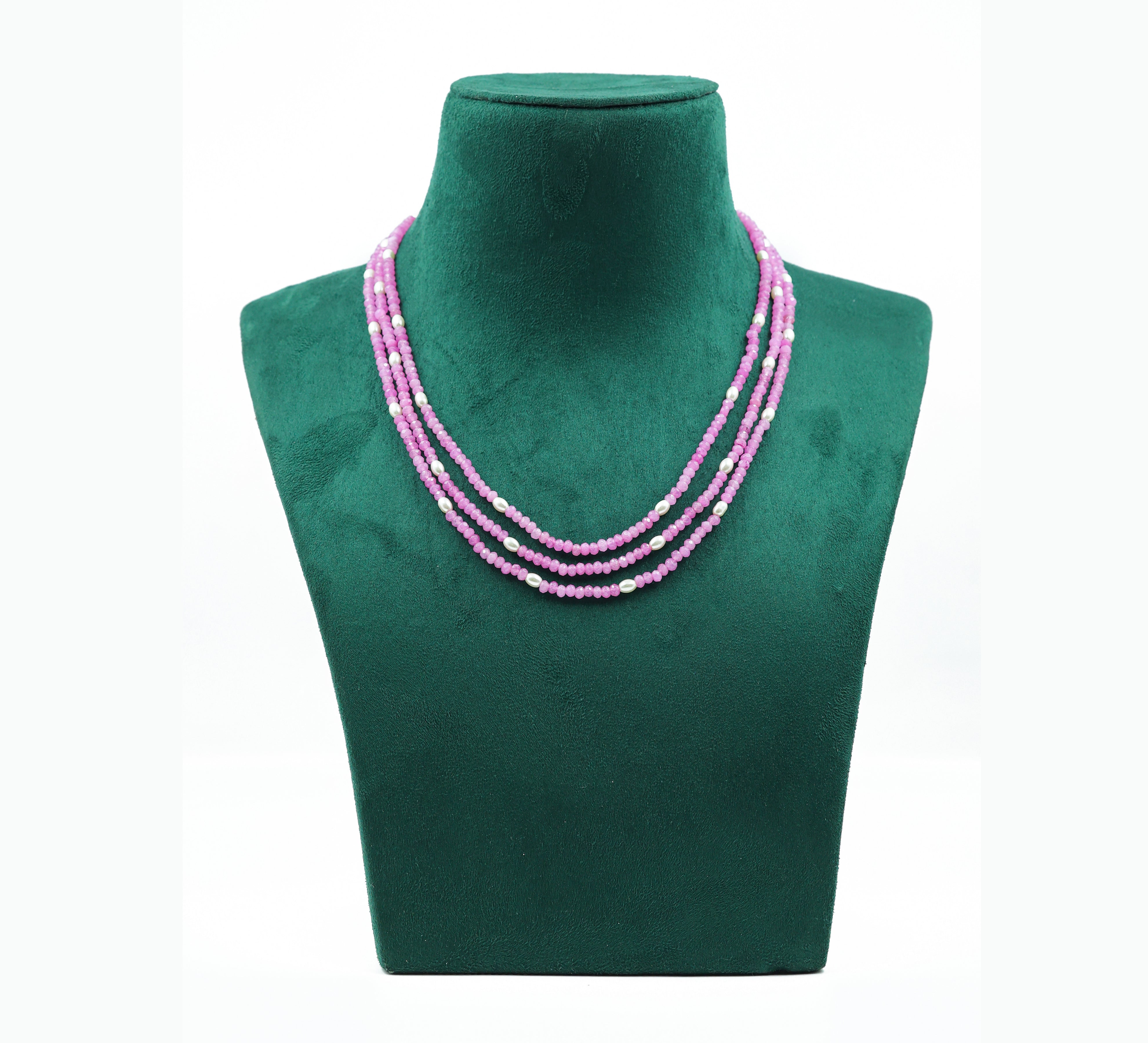 Jade Beads Mala Necklace - Adisha Jewels