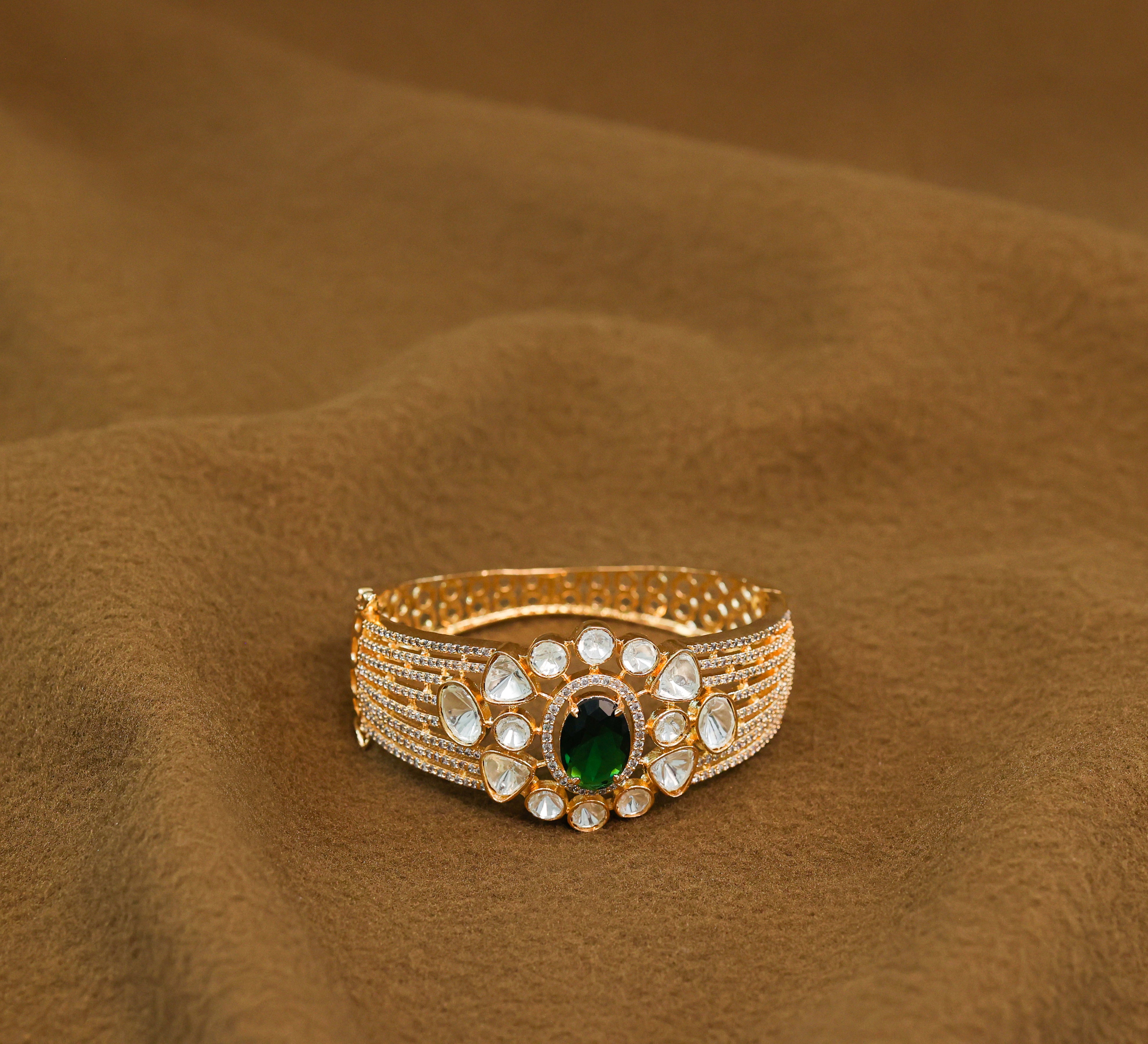 Goldpolish Kundan & Hydro Stone Bracelet