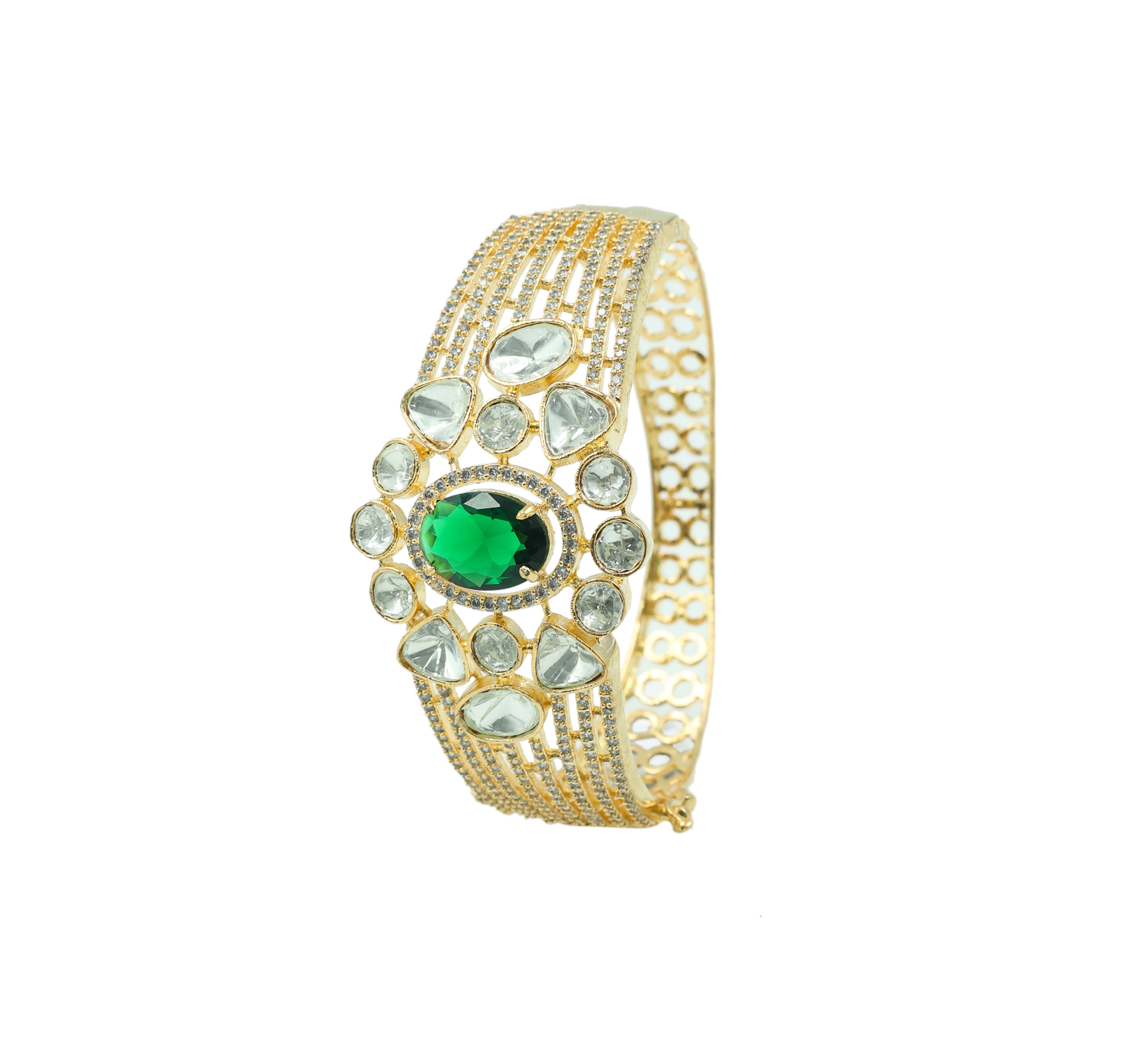 Goldpolish Kundan & Hydro Stone Bracelet