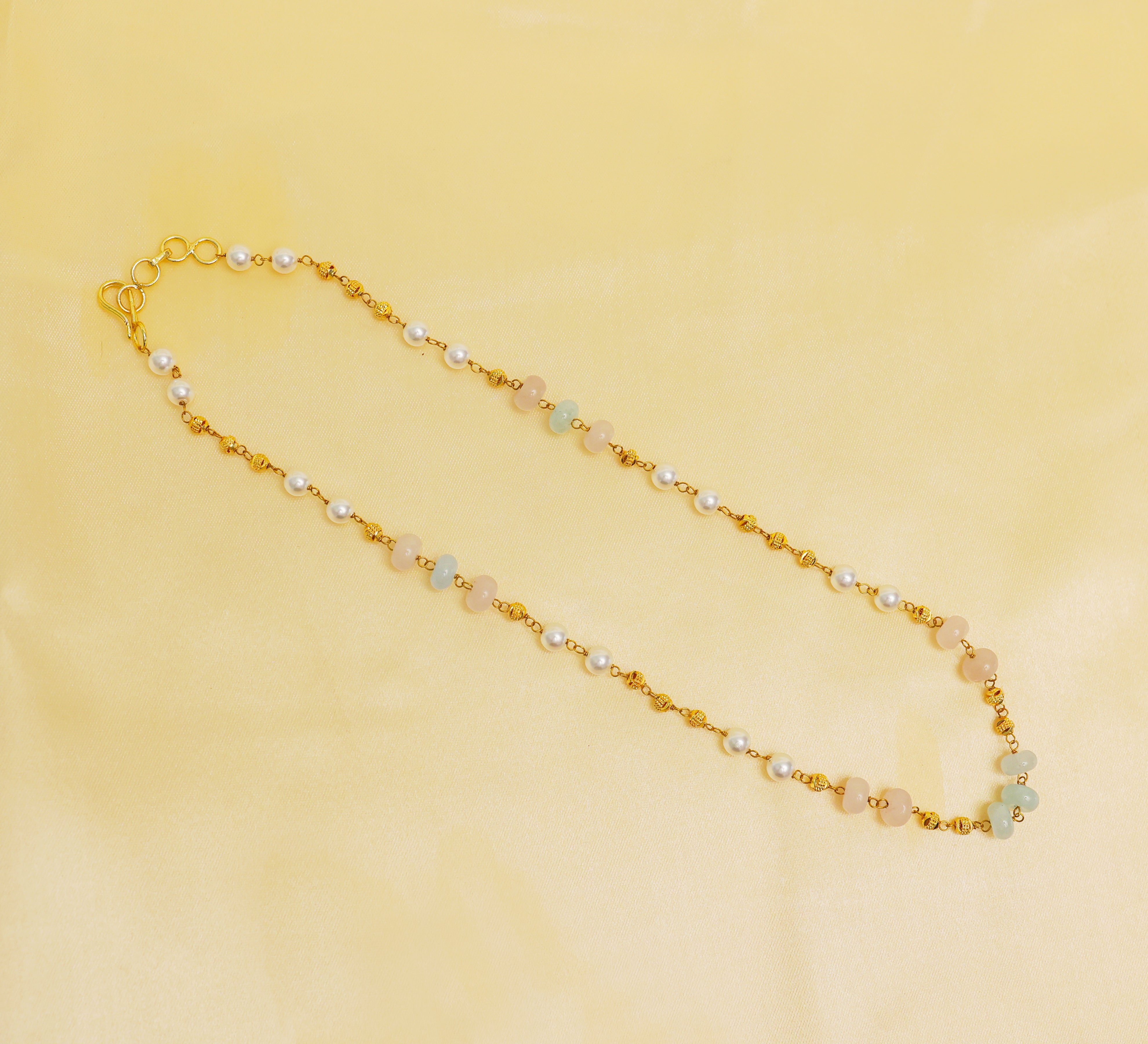 Shell Pearls & Golden Balls Mala Set - Adisha Jewels