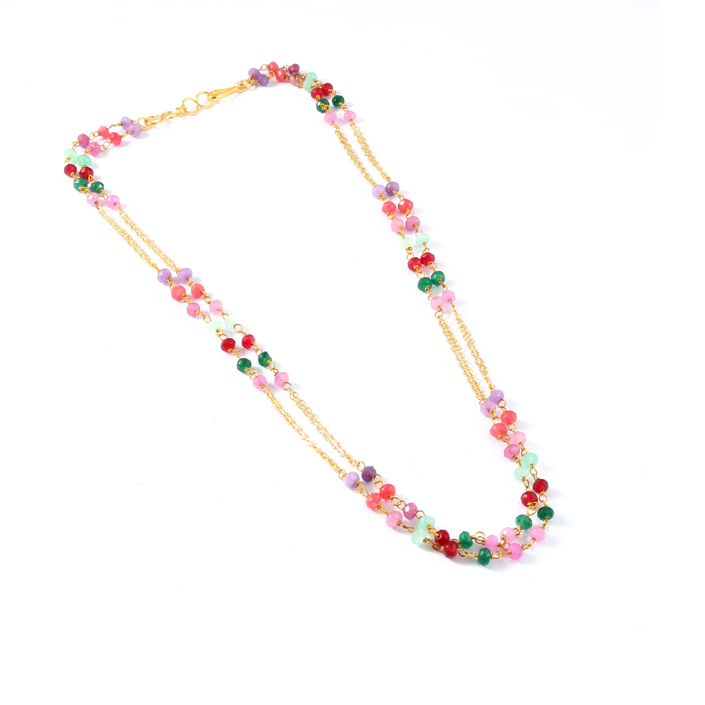 Multi-Color Baati Beads Mala Set - Adisha Jewels