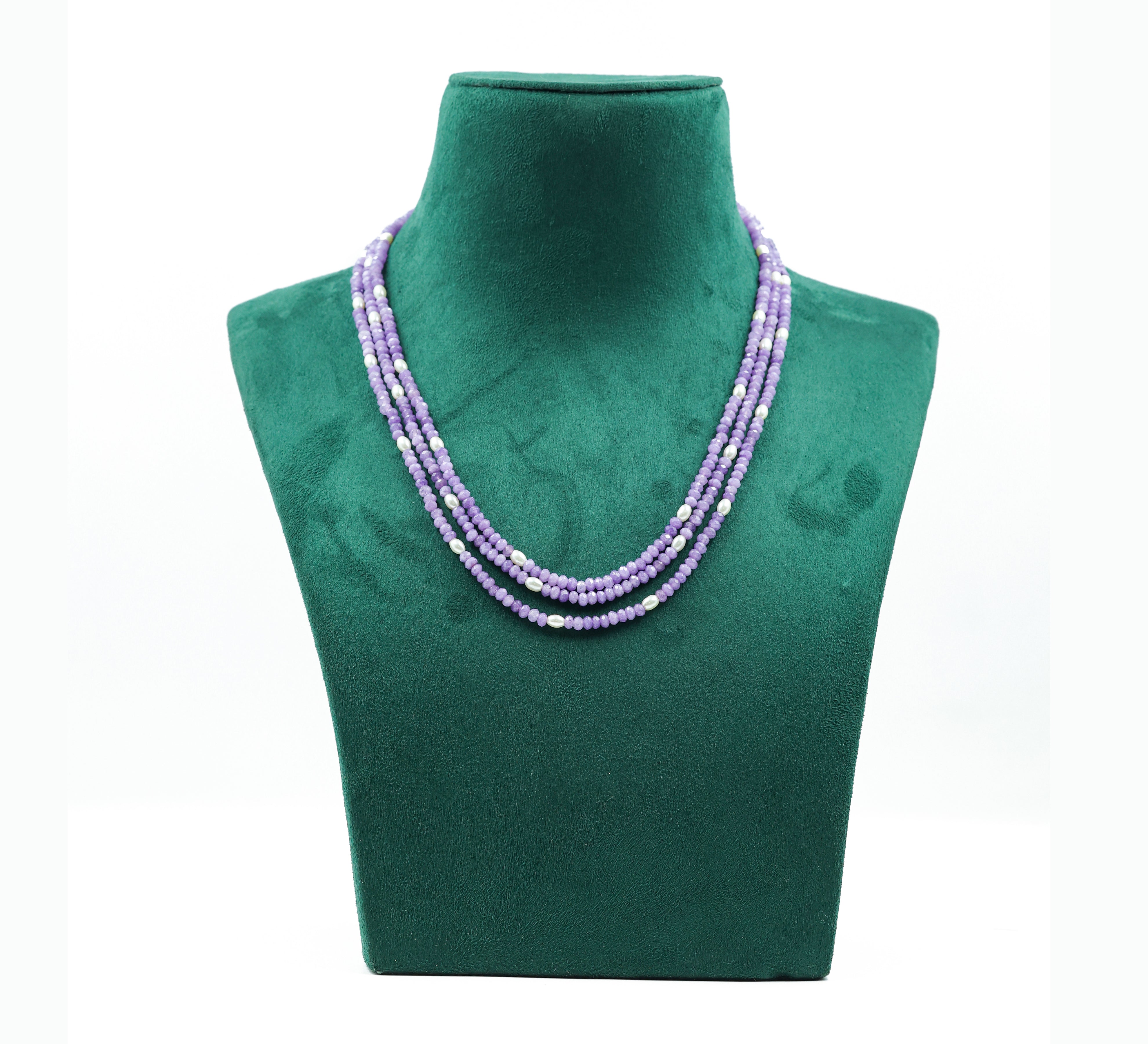 Jade Beads Mala Necklace - Adisha Jewels