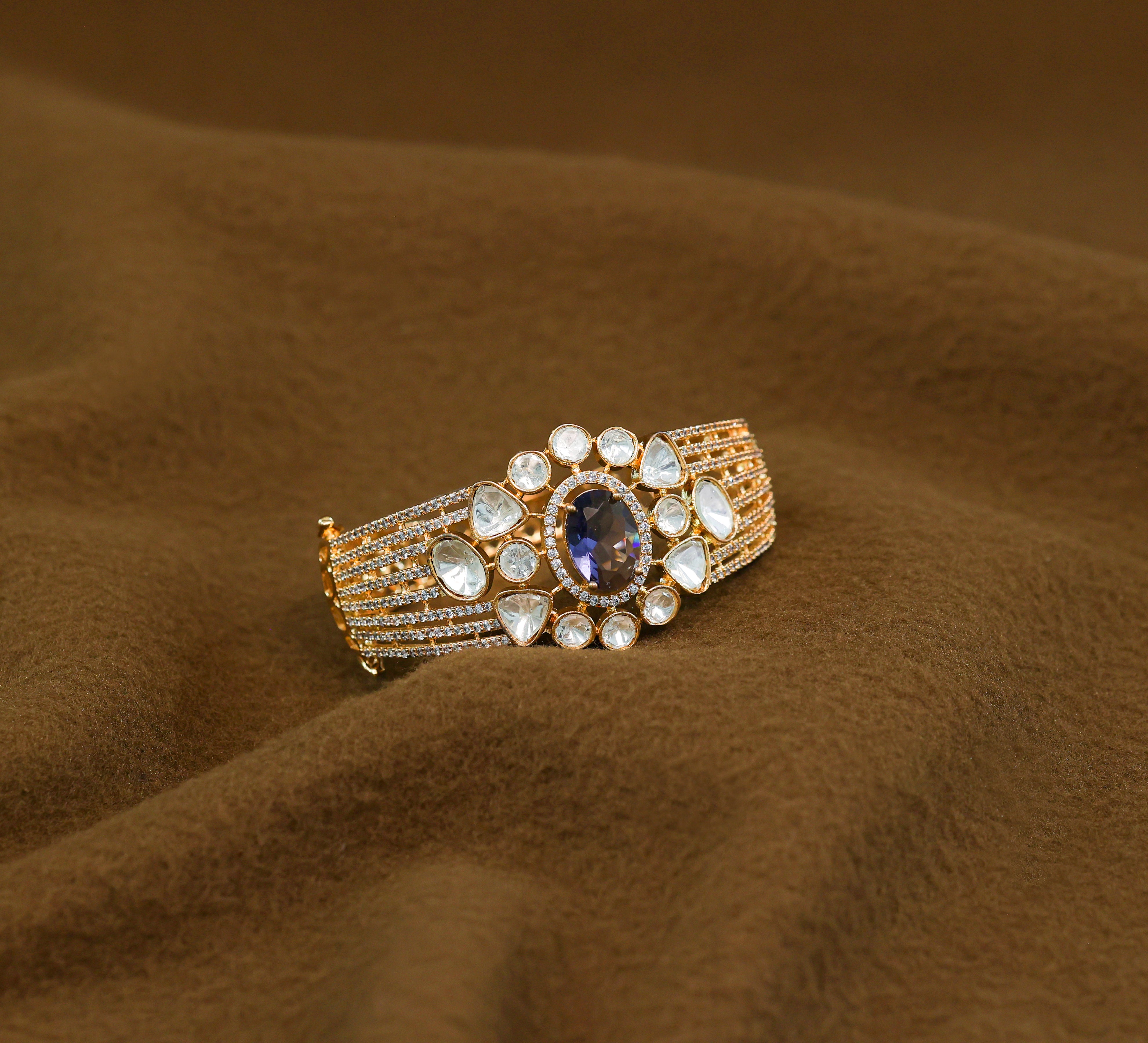 Goldpolish Kundan & Hydro Stone Bracelet
