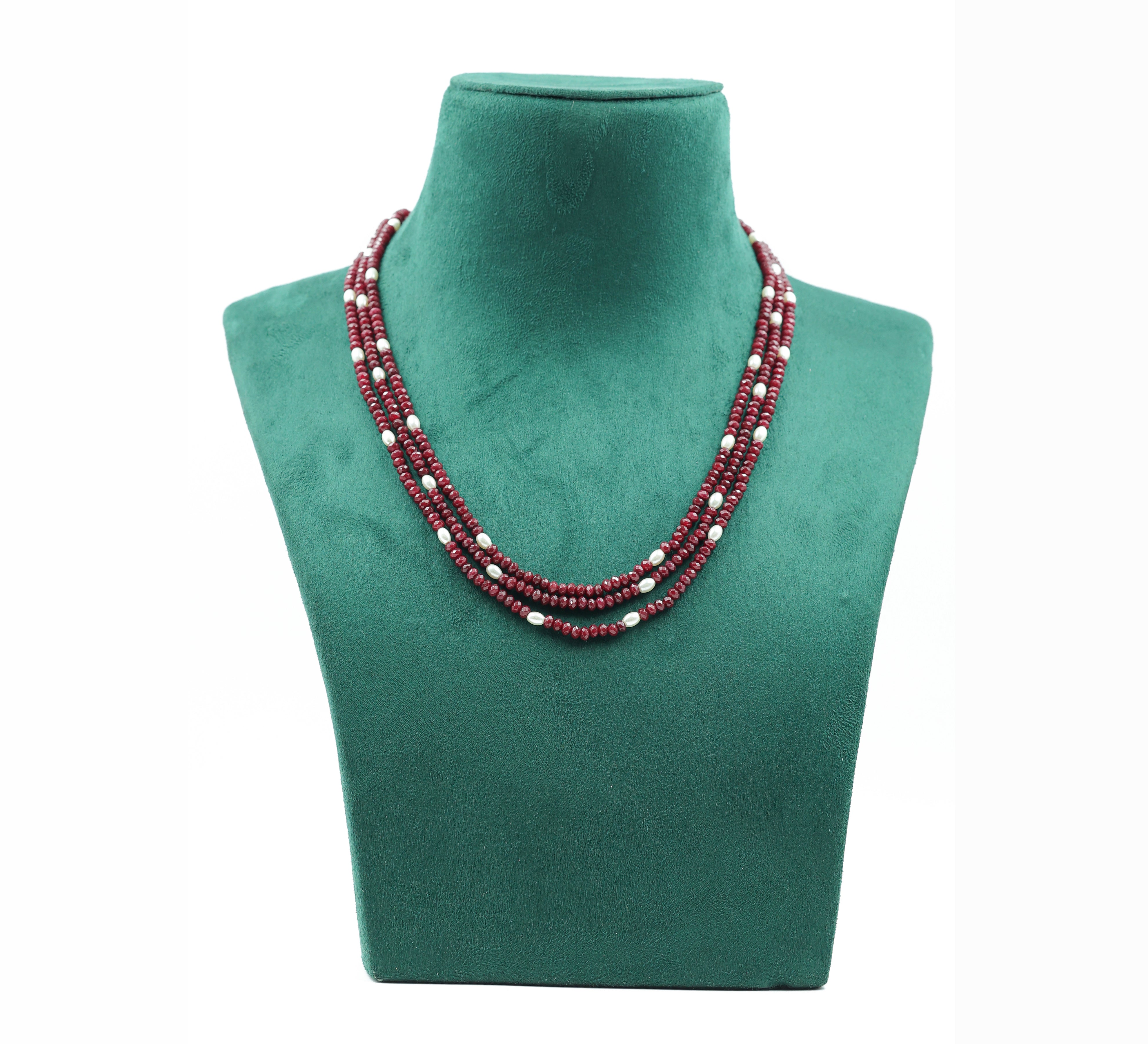 Jade Beads Mala Necklace - Adisha Jewels