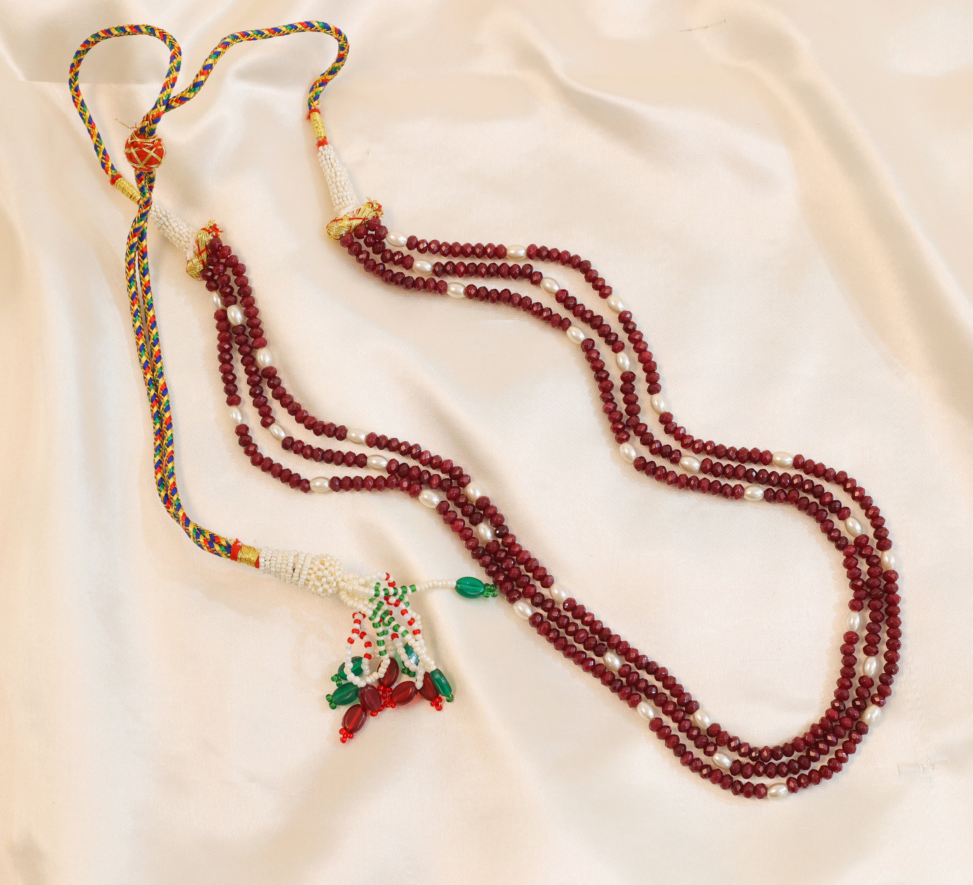 Jade Beads Mala Necklace - Adisha Jewels