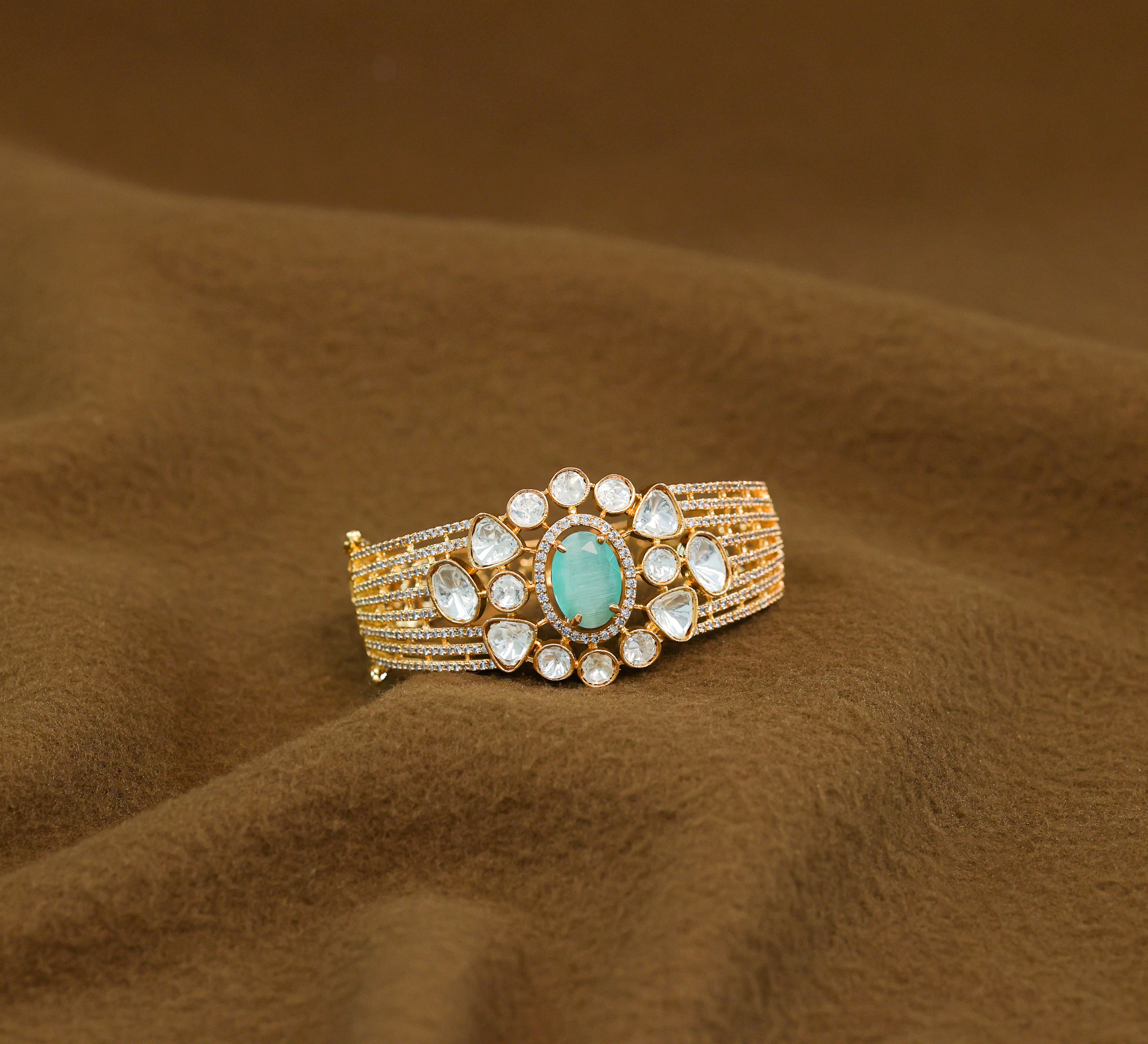 Goldpolish Kundan & Hydro Stone Bracelet