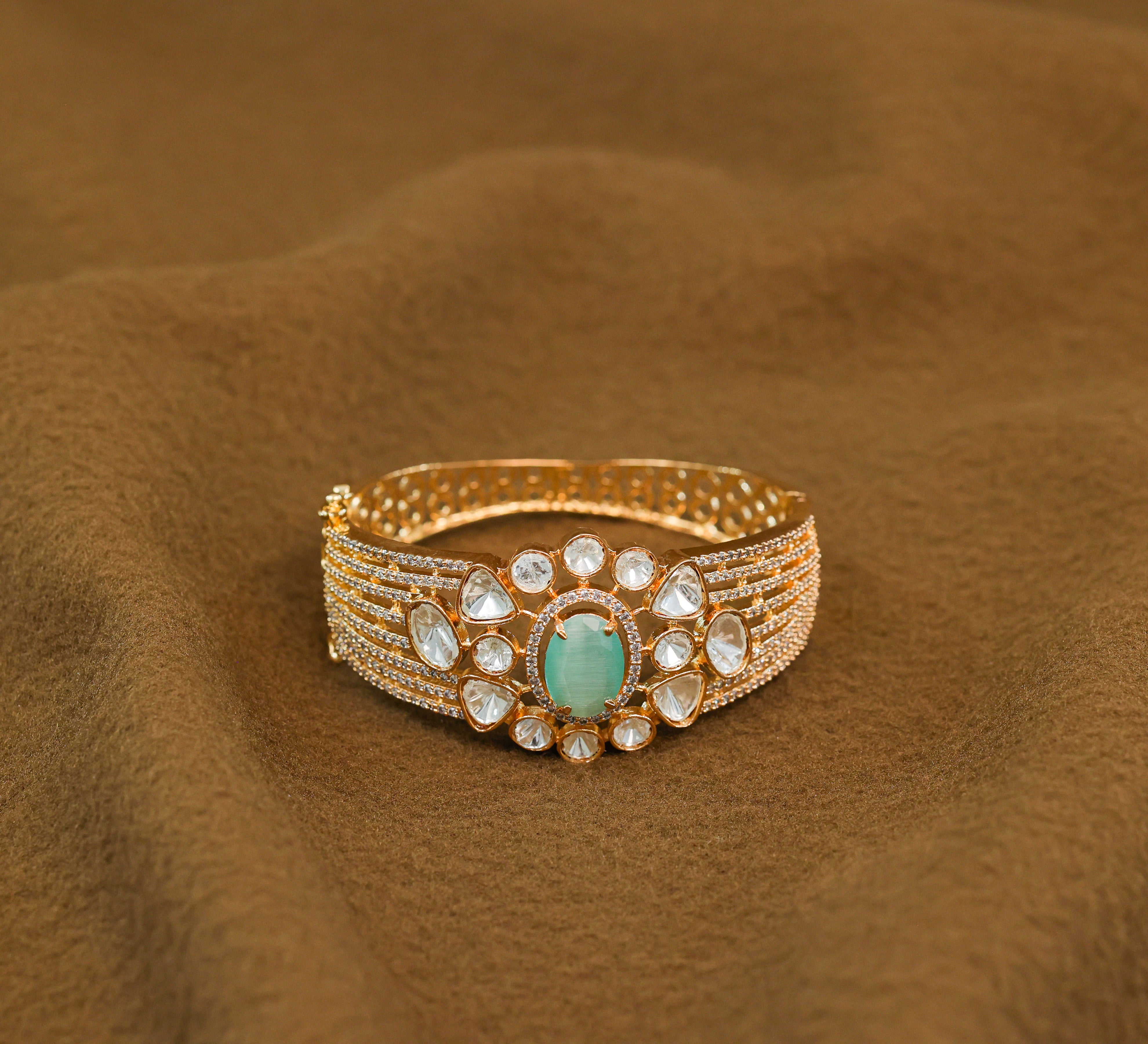 Goldpolish Kundan & Hydro Stone Bracelet