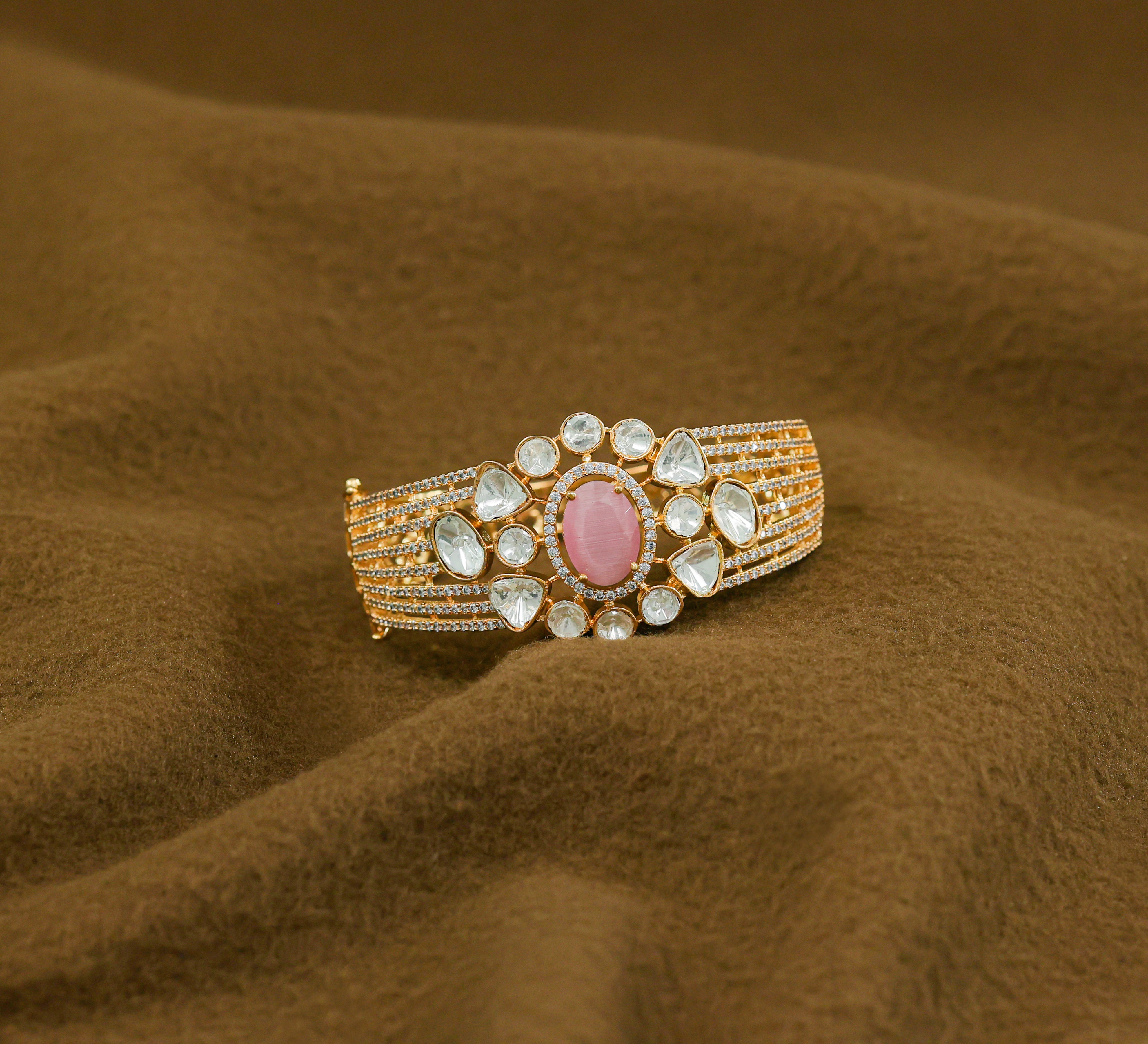 Goldpolish Kundan & Hydro Stone Bracelet
