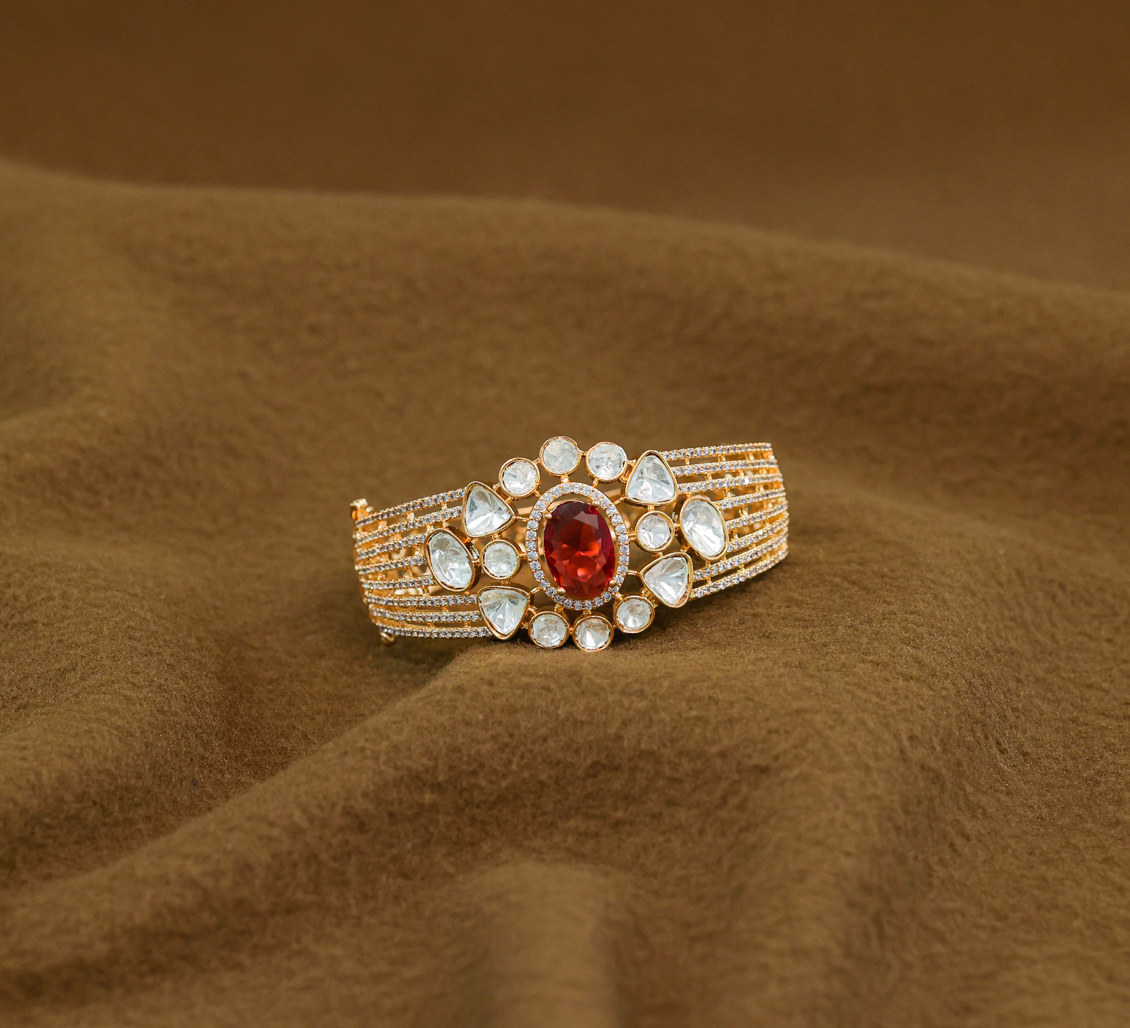 Goldpolish Kundan & Hydro Stone Bracelet