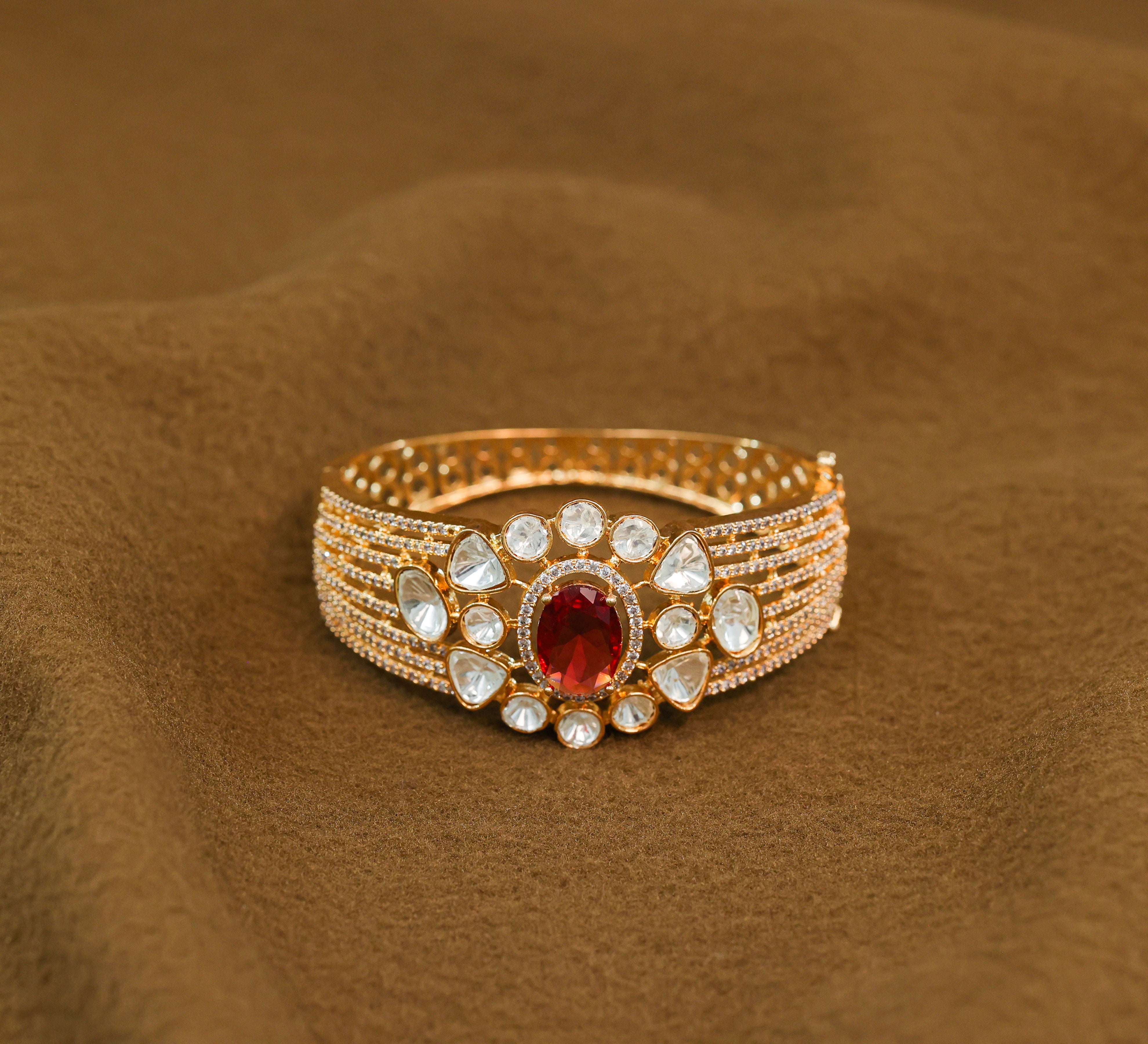 Goldpolish Kundan & Hydro Stone Bracelet
