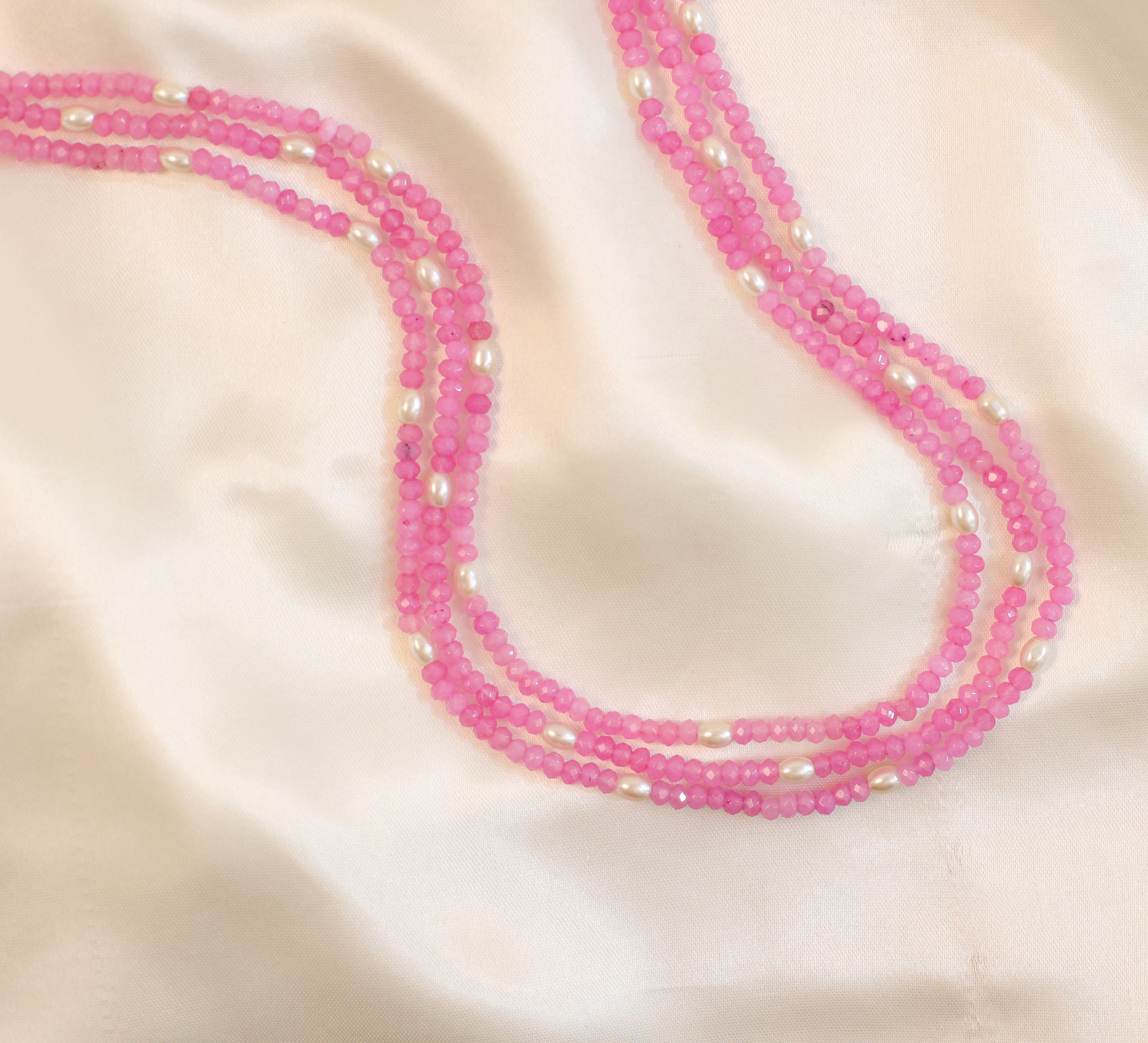 Jade Beads Mala Necklace - Adisha Jewels