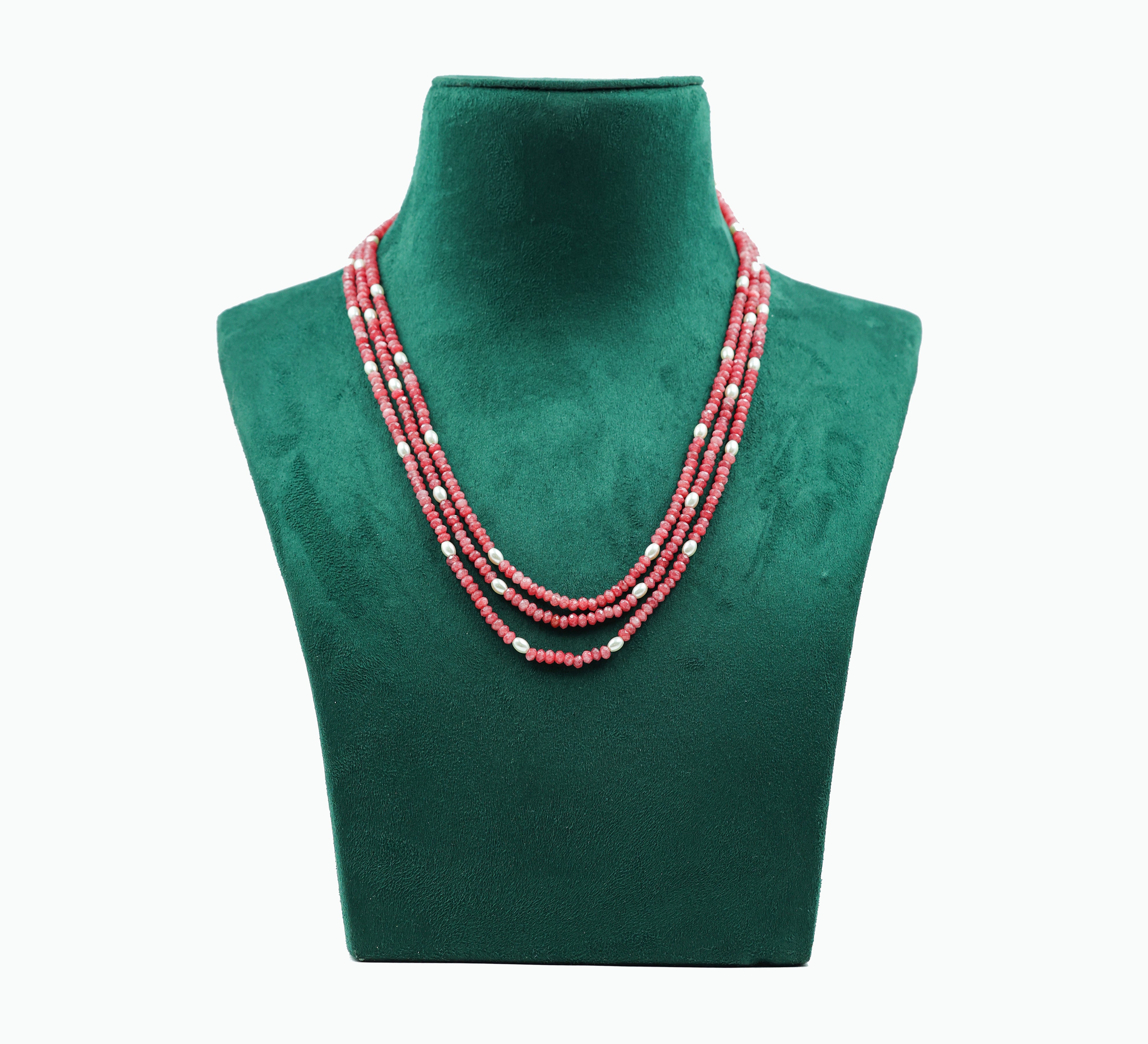 Jade Beads Mala Necklace - Adisha Jewels