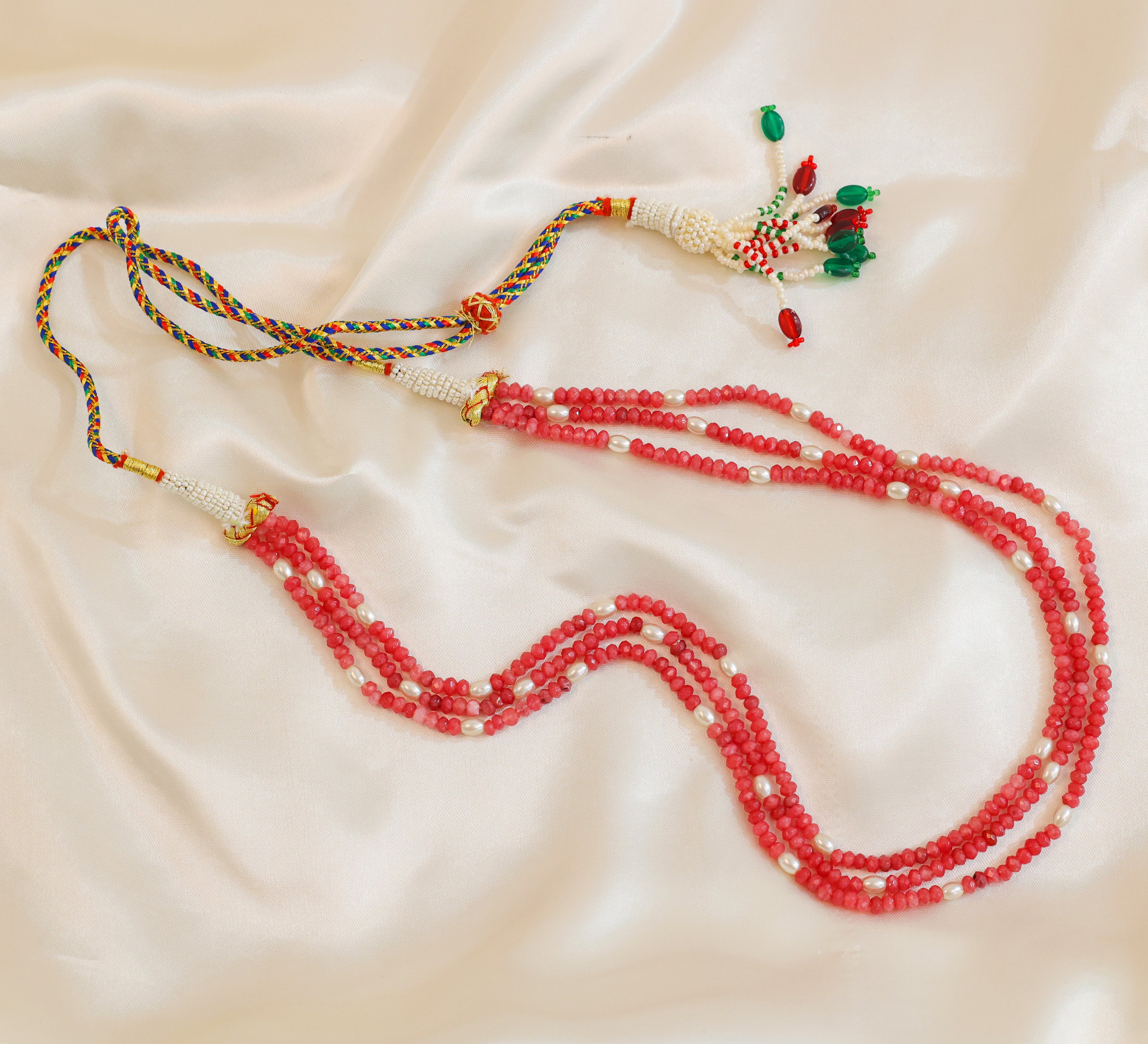 Jade Beads Mala Necklace - Adisha Jewels