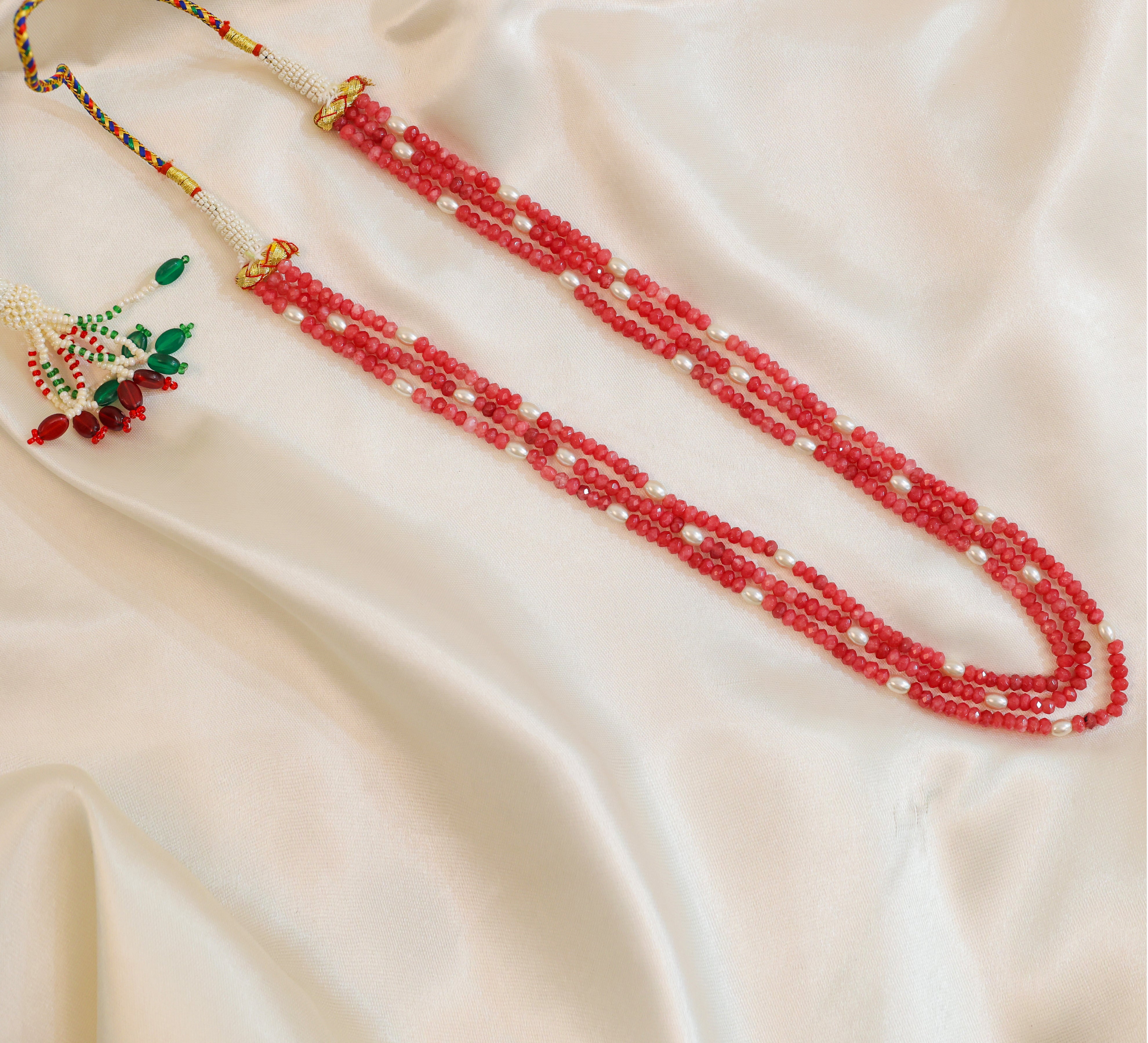 Jade Beads Mala Necklace - Adisha Jewels