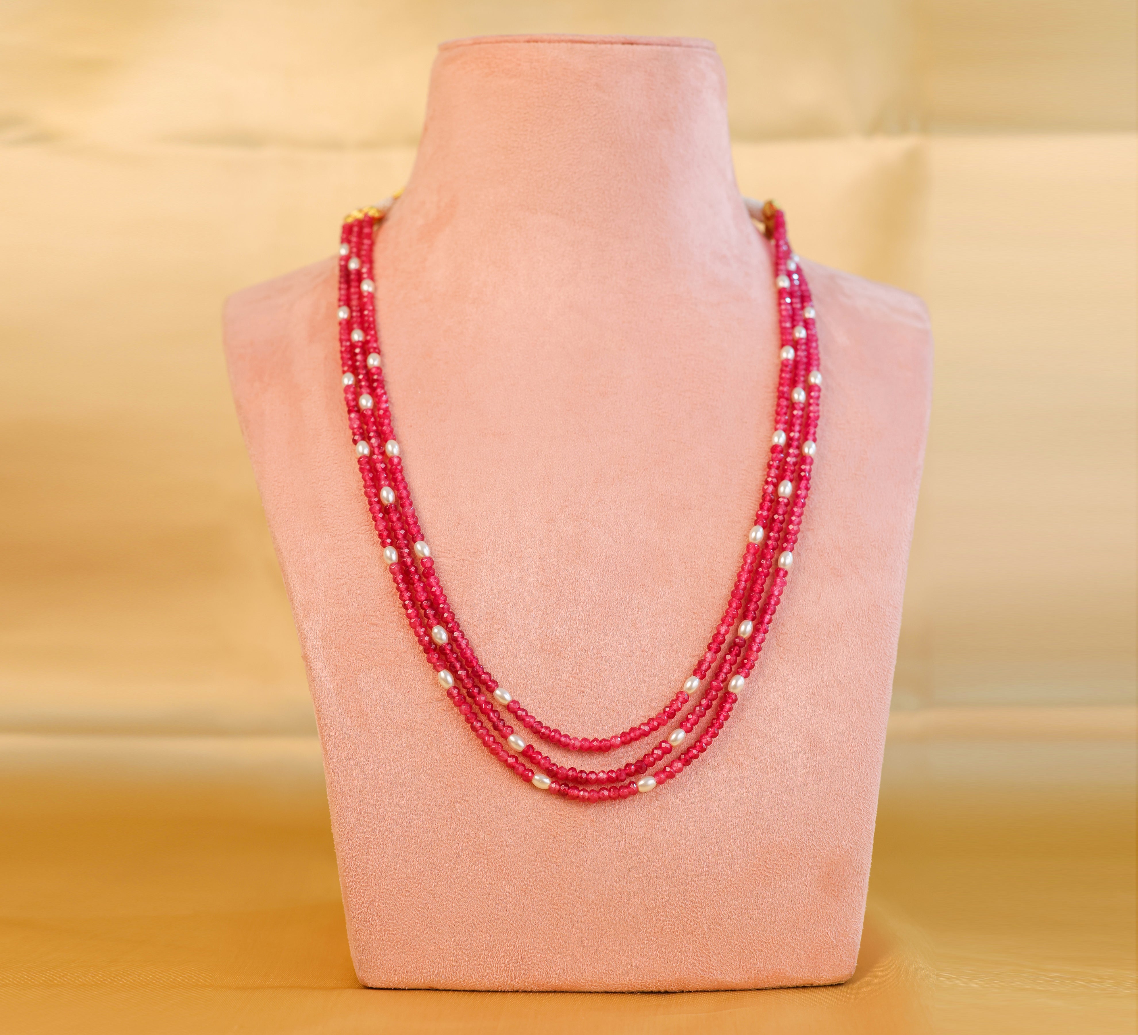 Jade Beads Mala Necklace - Adisha Jewels