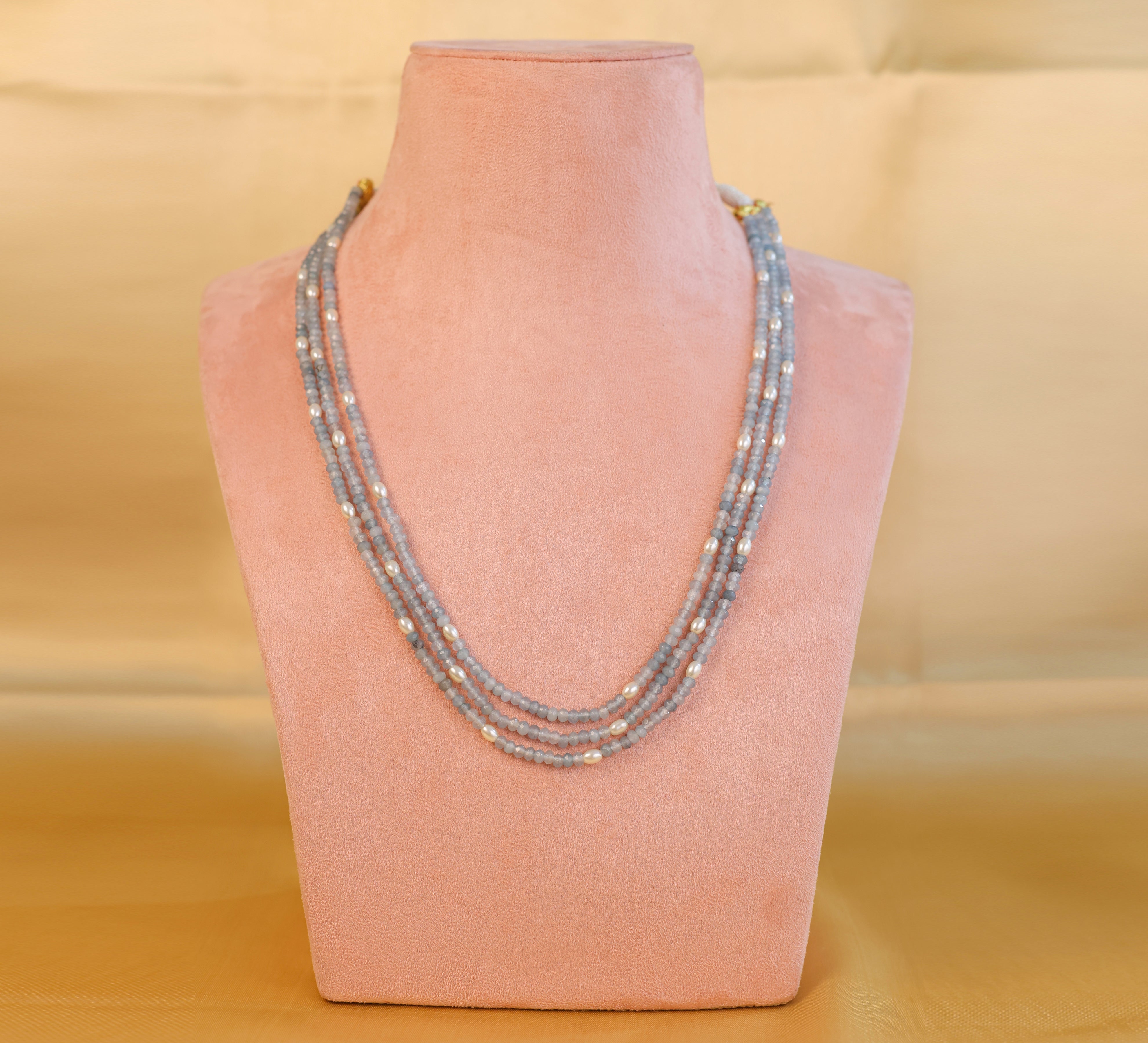 Jade Beads Mala Necklace - Adisha Jewels
