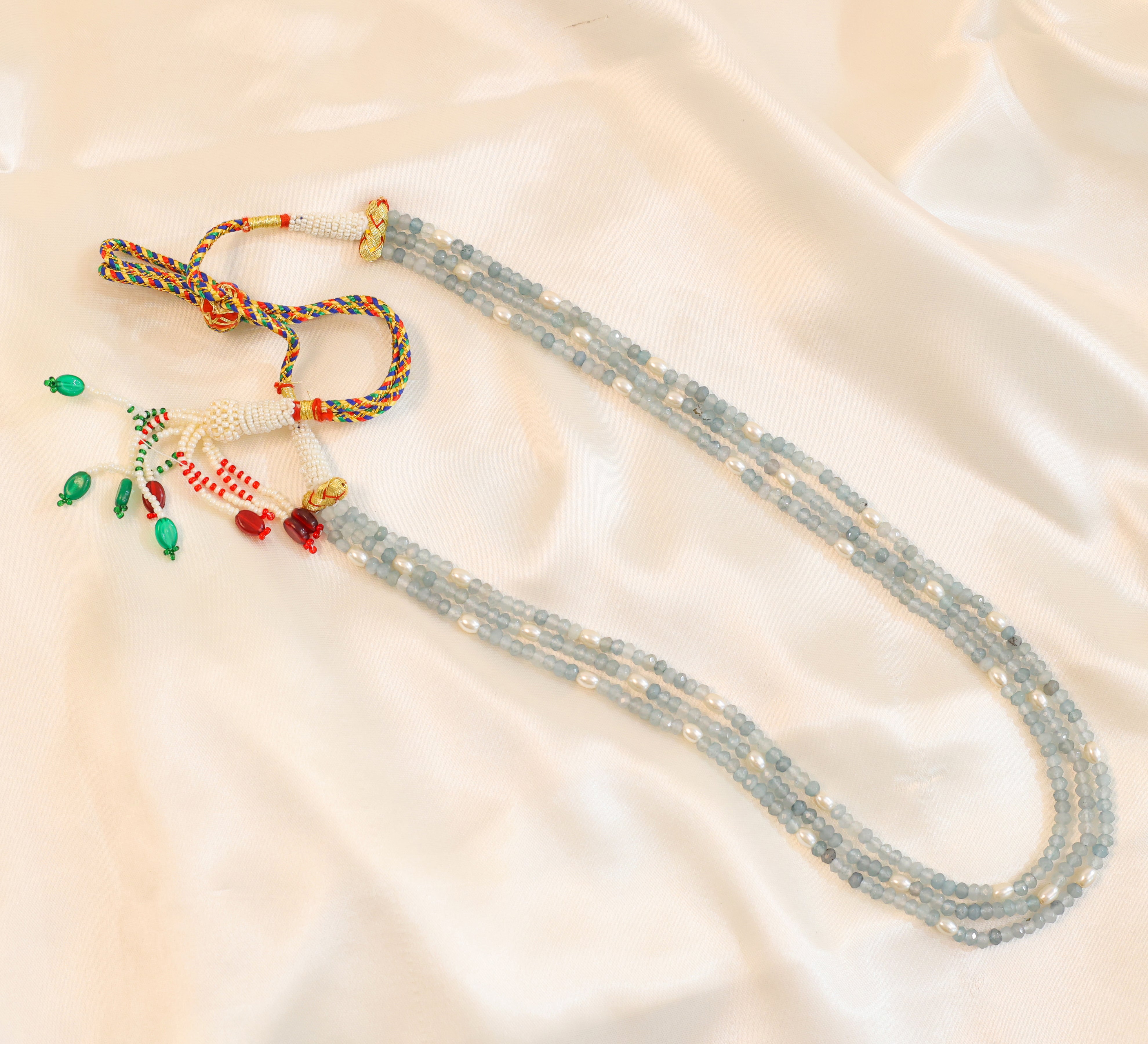 Jade Beads Mala Necklace - Adisha Jewels