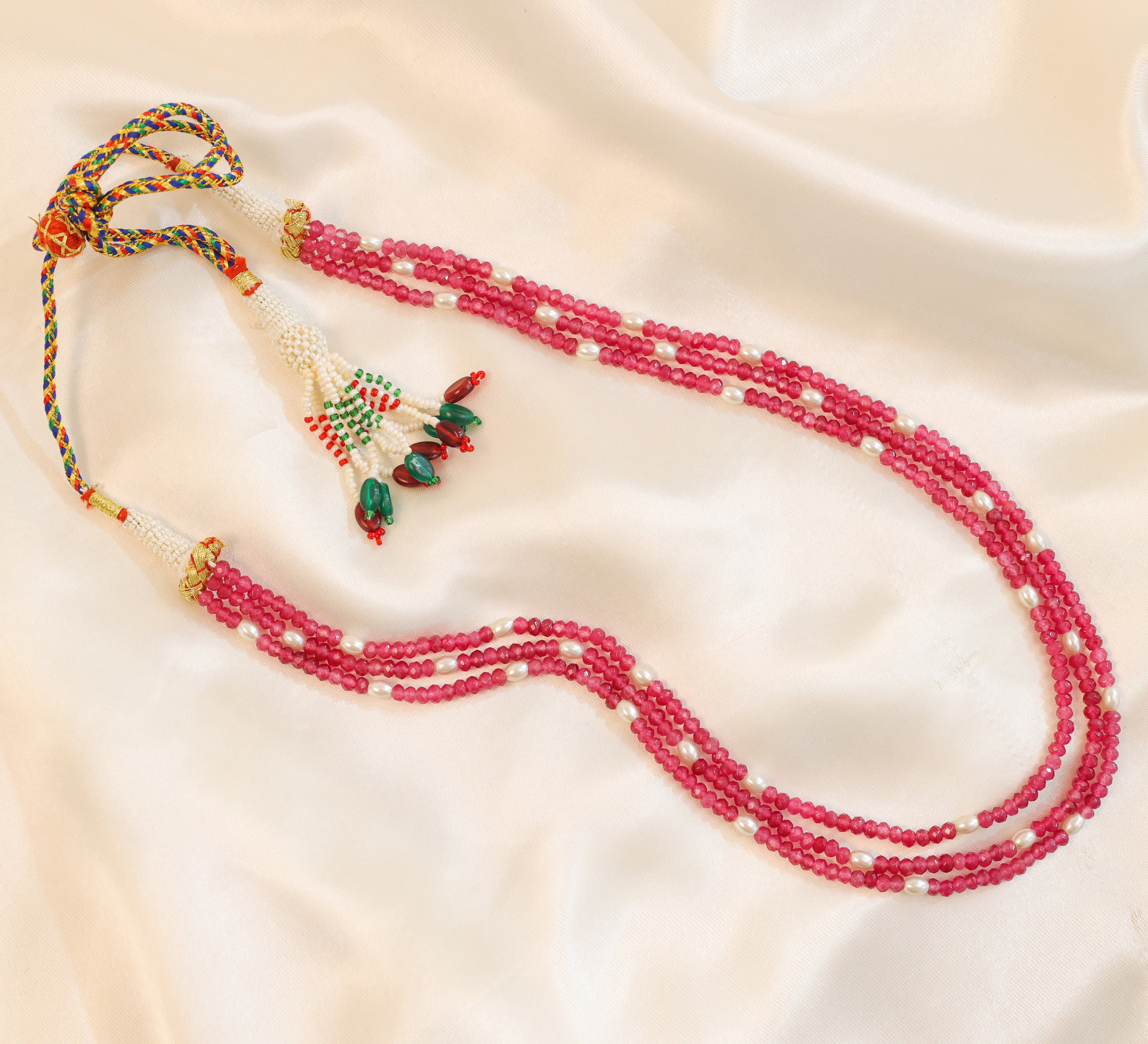 Jade Beads Mala Necklace - Adisha Jewels