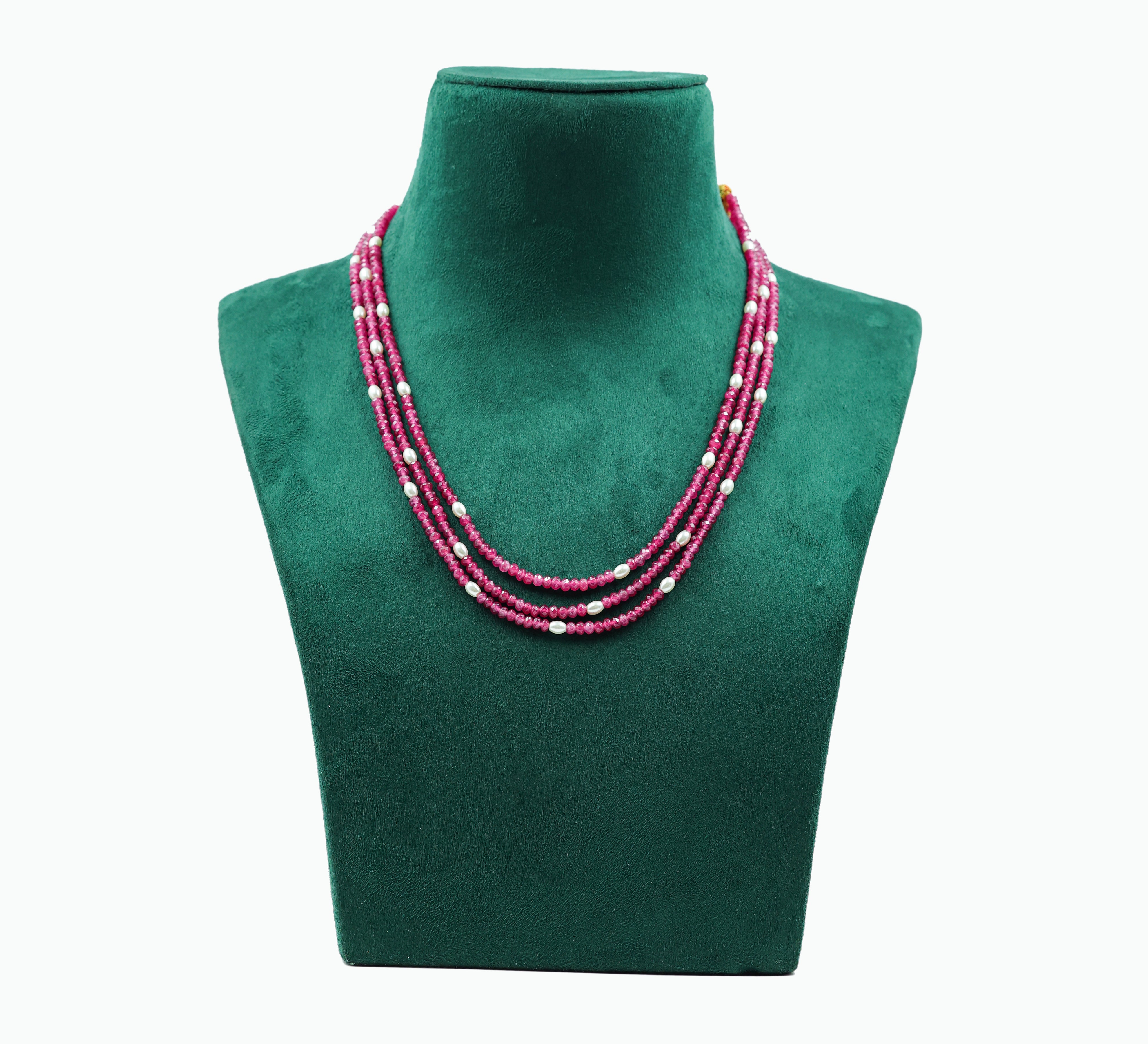 Jade Beads Mala Necklace - Adisha Jewels
