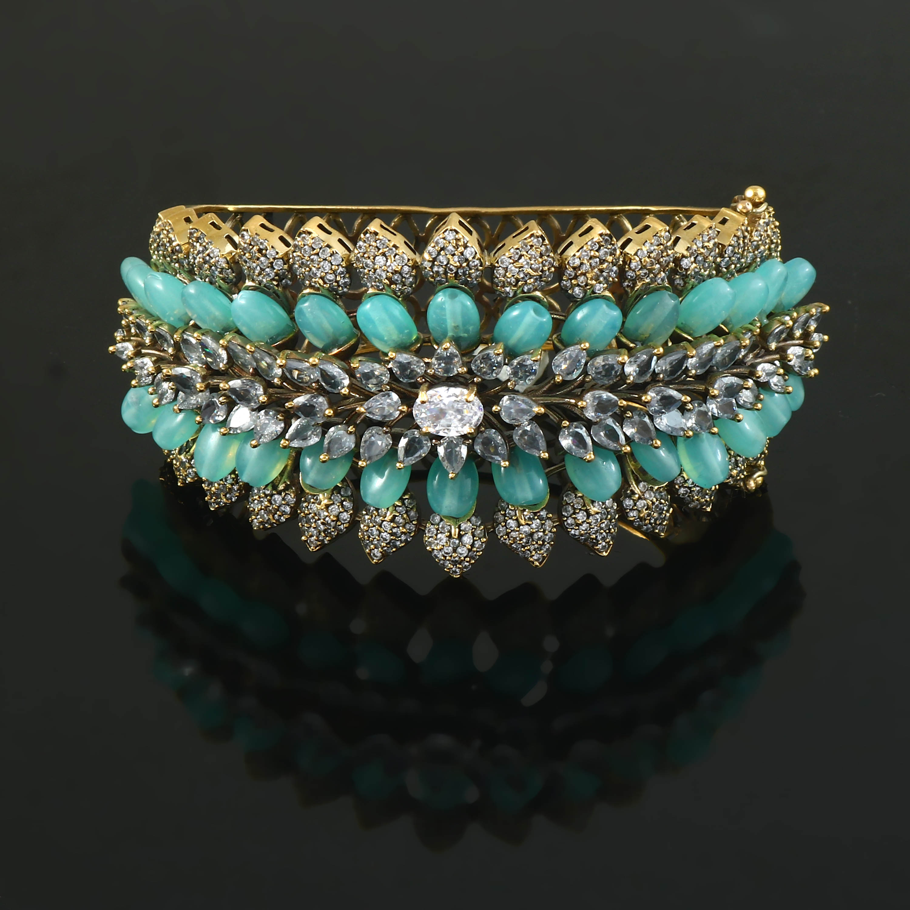 Victorian Finish Openable Bracelet - Adisha Jewels