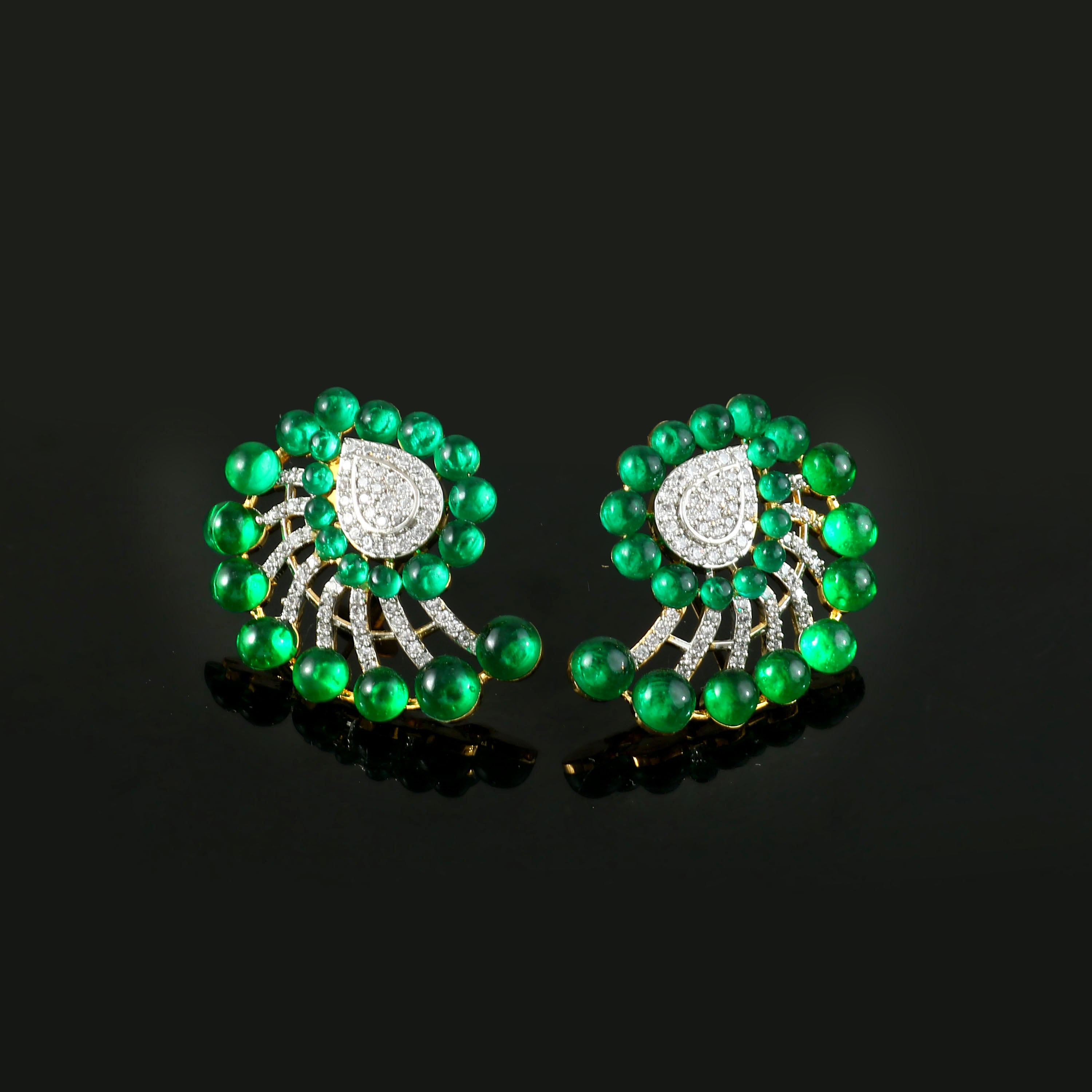 Color Beads Studded Earrings - Adisha Jewels