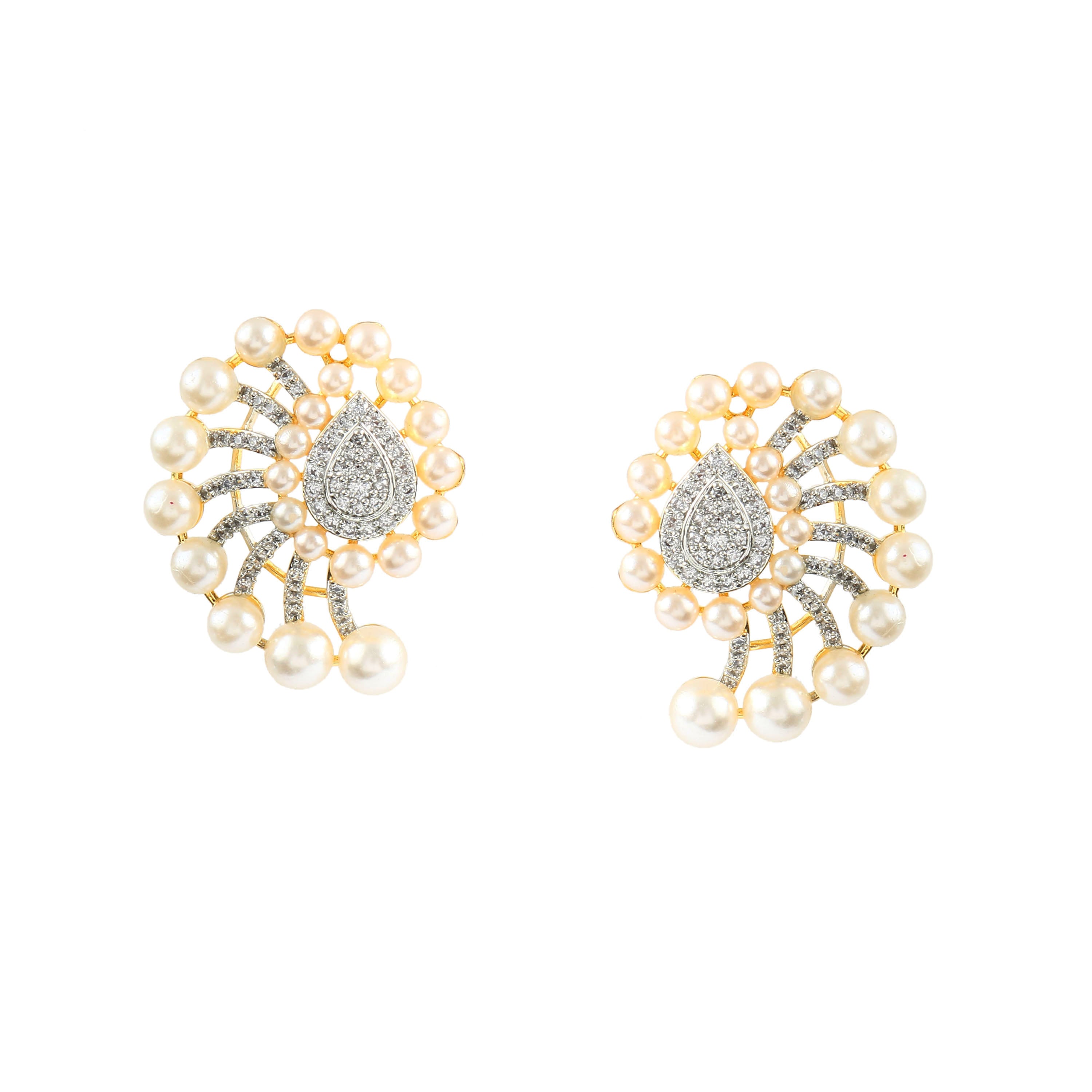 Color Beads Studded Earrings - Adisha Jewels