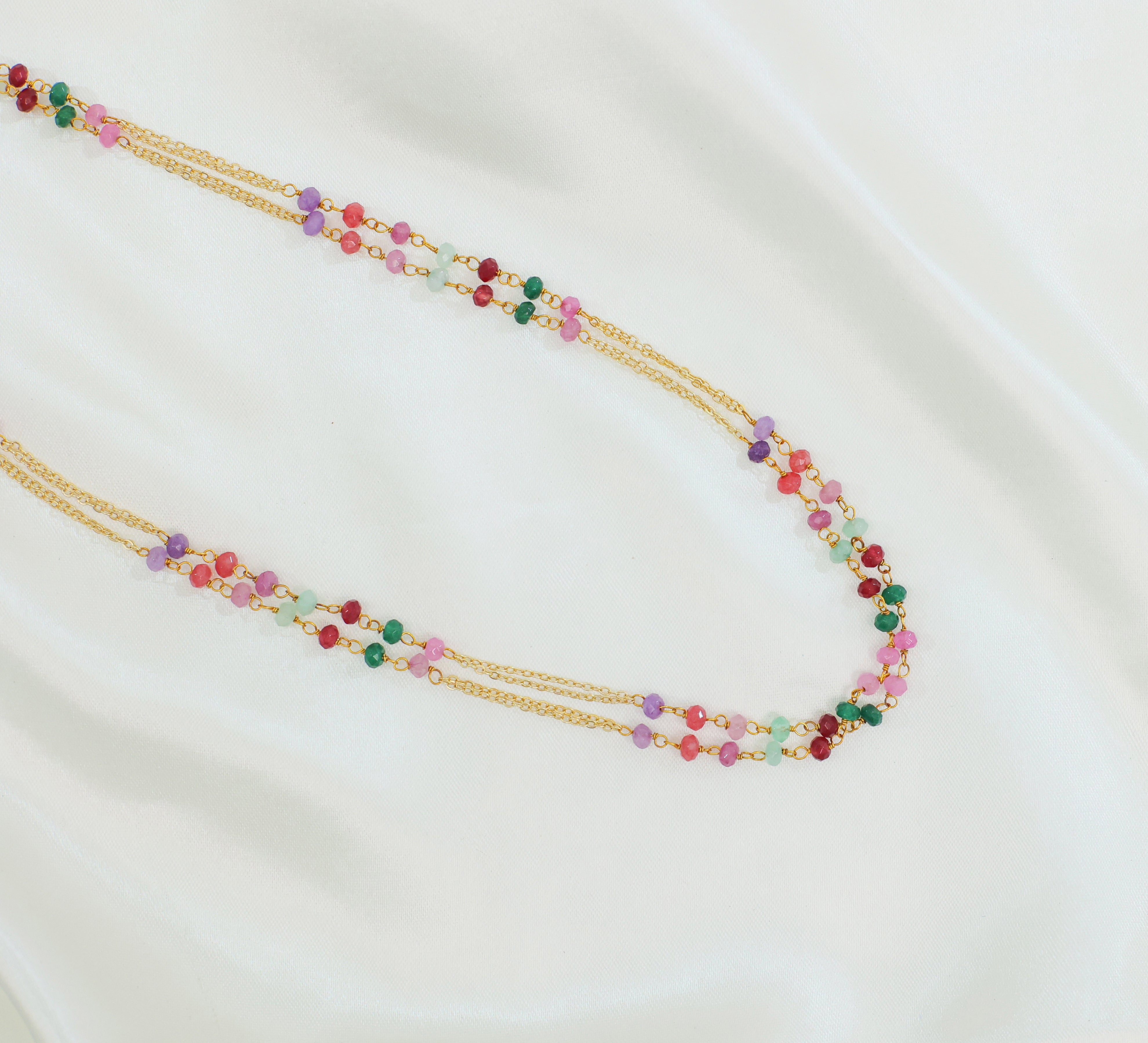 Multi-Color Baati Beads Mala Set - Adisha Jewels