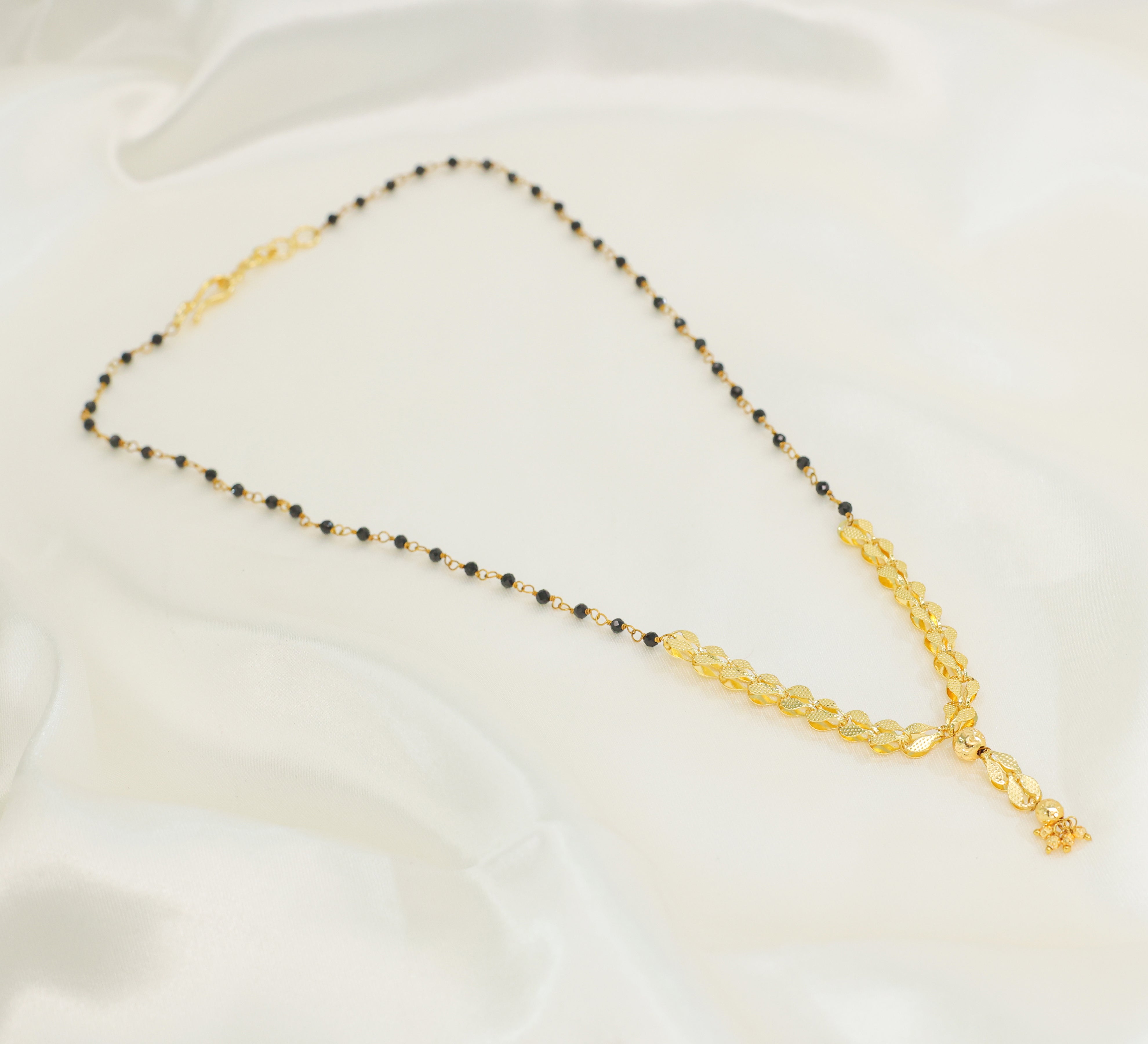 Gold-Plated Hydro Beads Mangalsutra-Style Necklace - Adisha Jewels