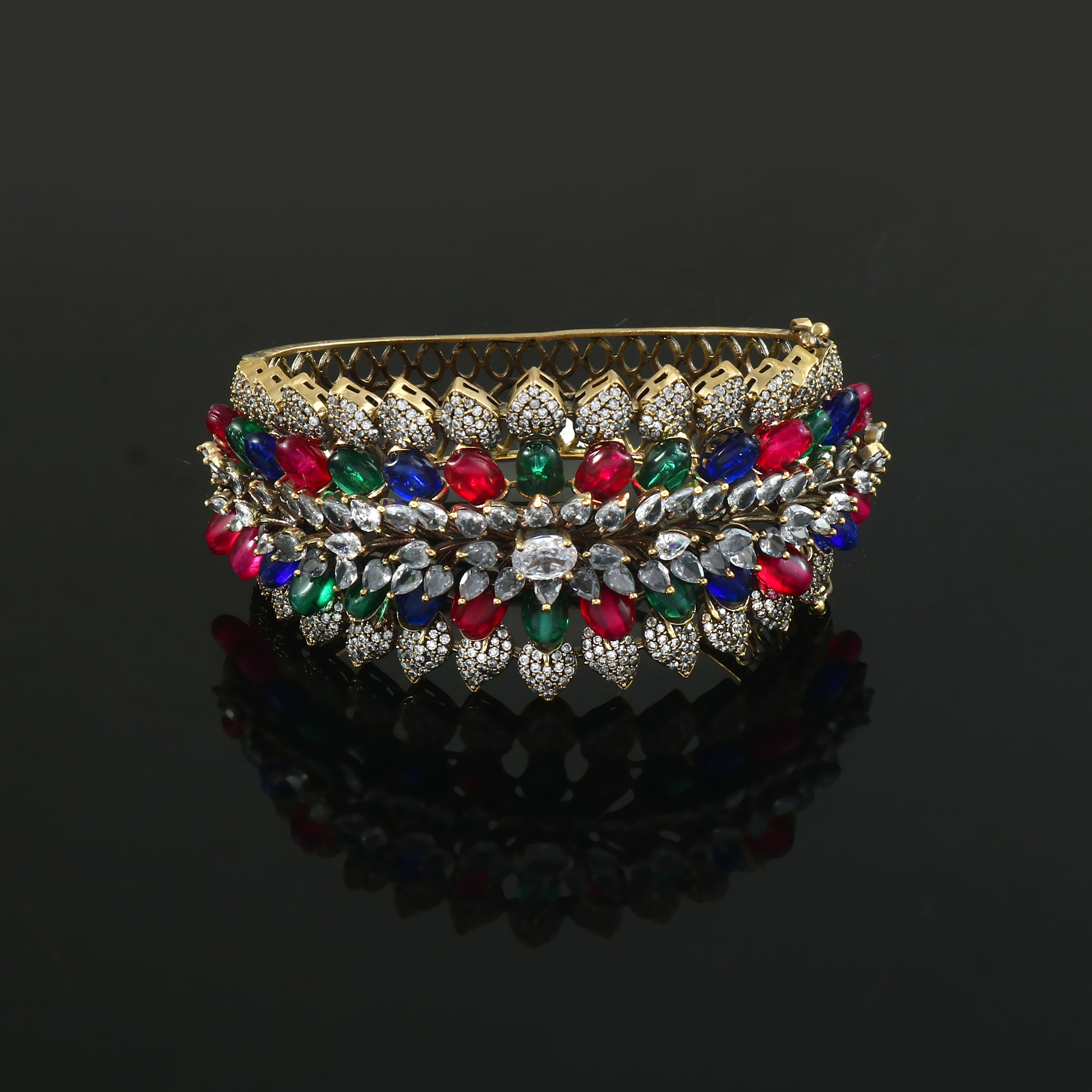 Victorian Finish Openable Bracelet - Adisha Jewels