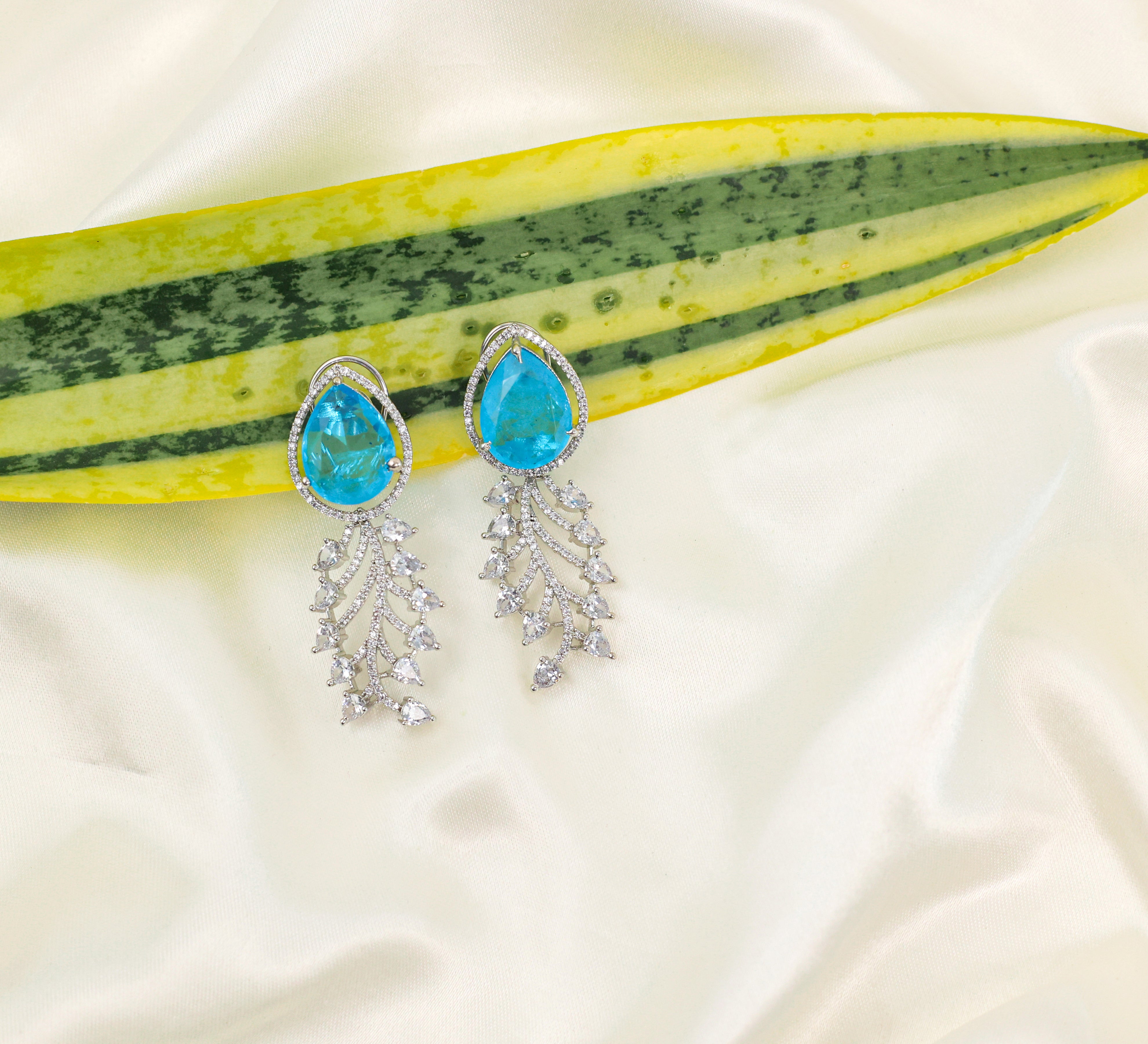 Doublet Stones Earrings - Adisha Jewels