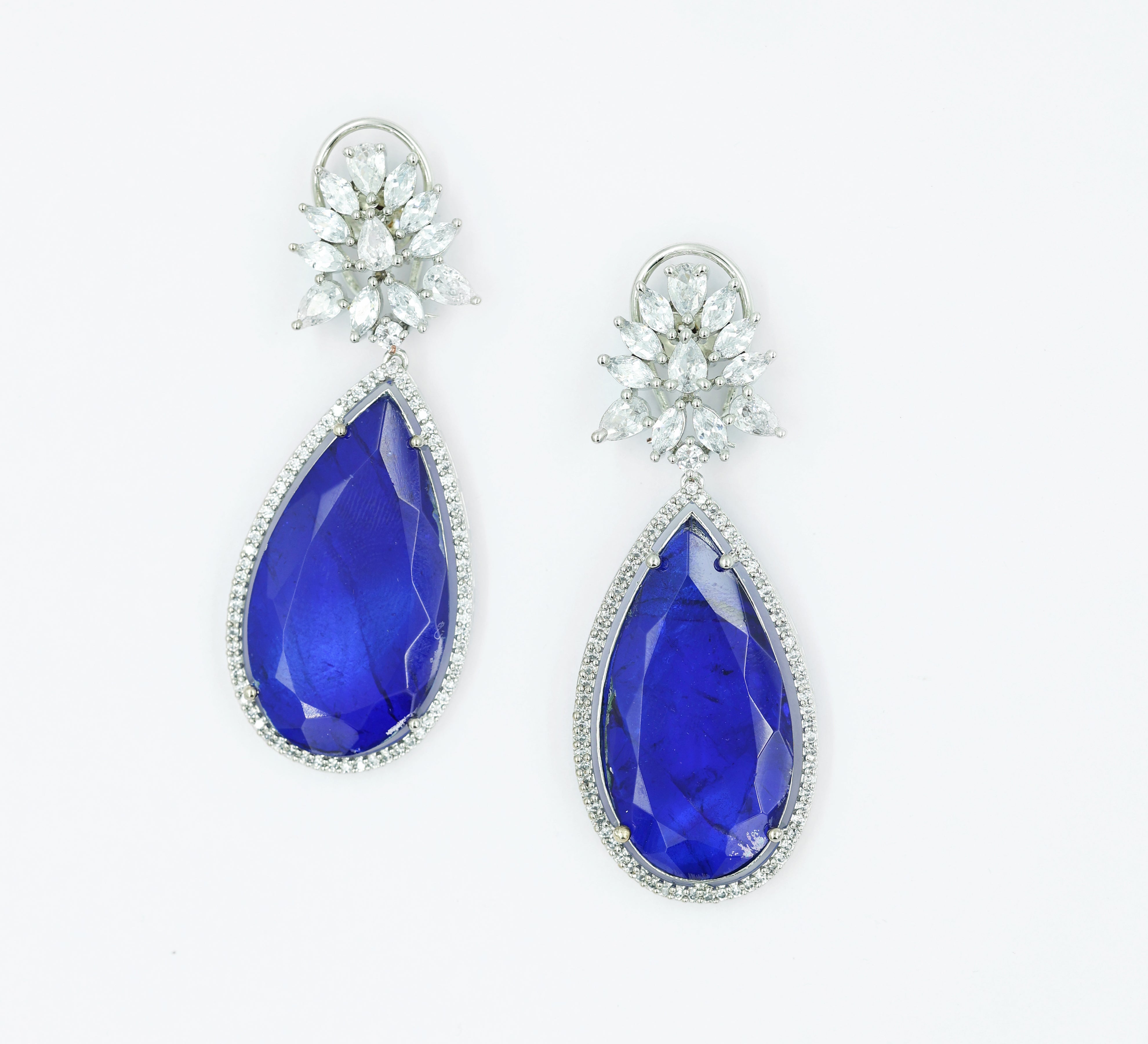 Doublet Stones Earrings - Adisha Jewels