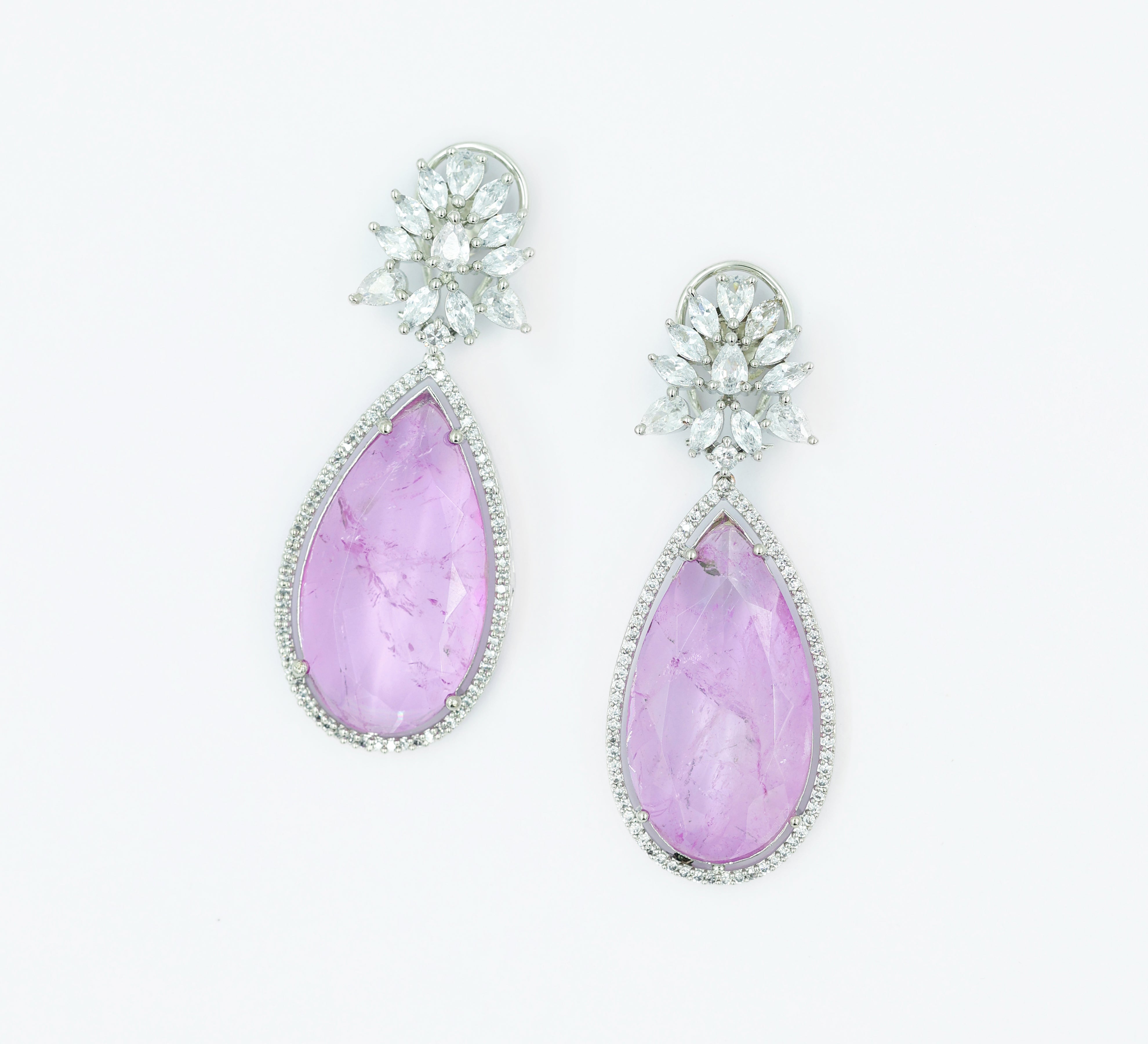 Doublet Stones Earrings - Adisha Jewels