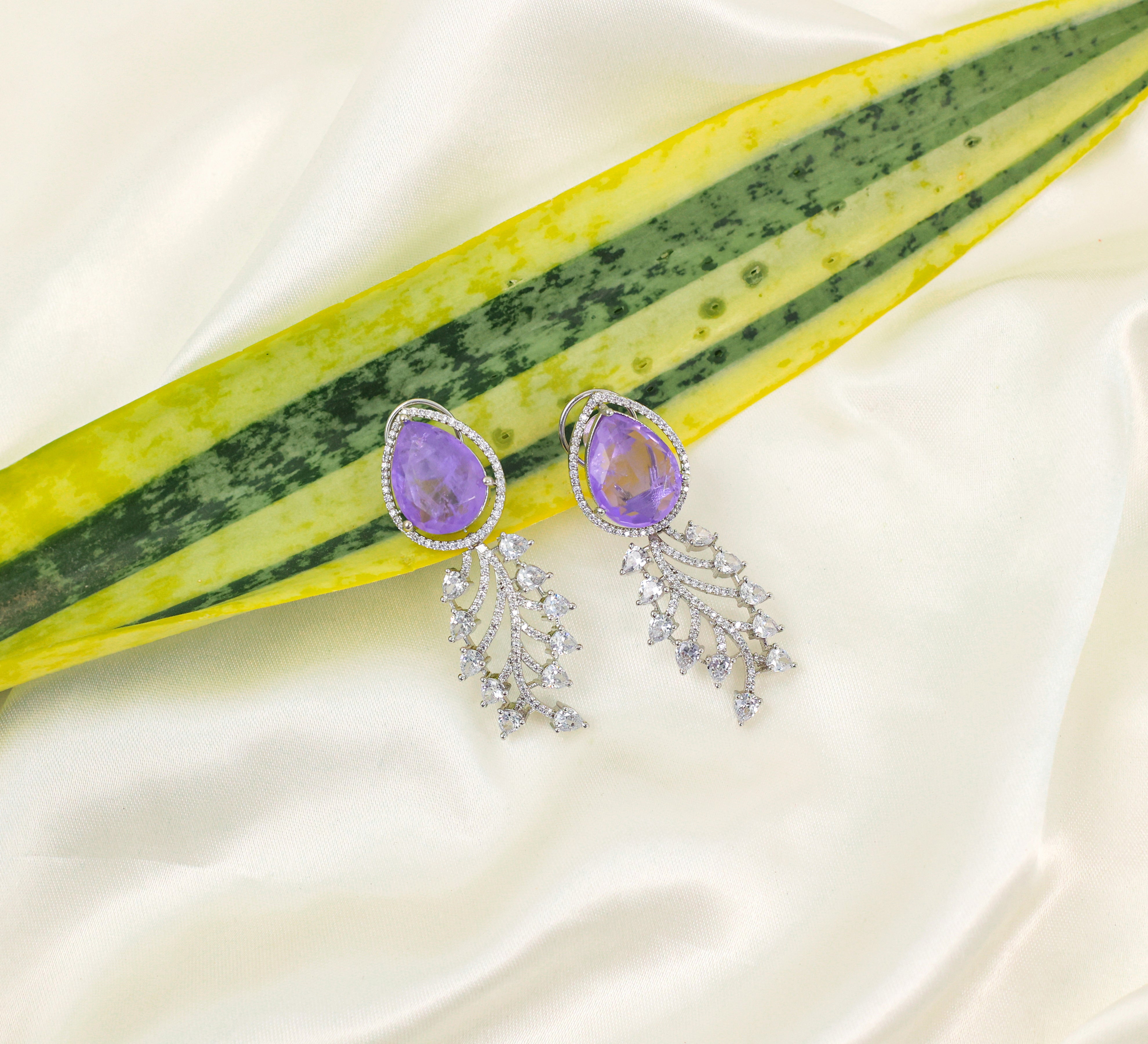 Doublet Stones Earrings - Adisha Jewels