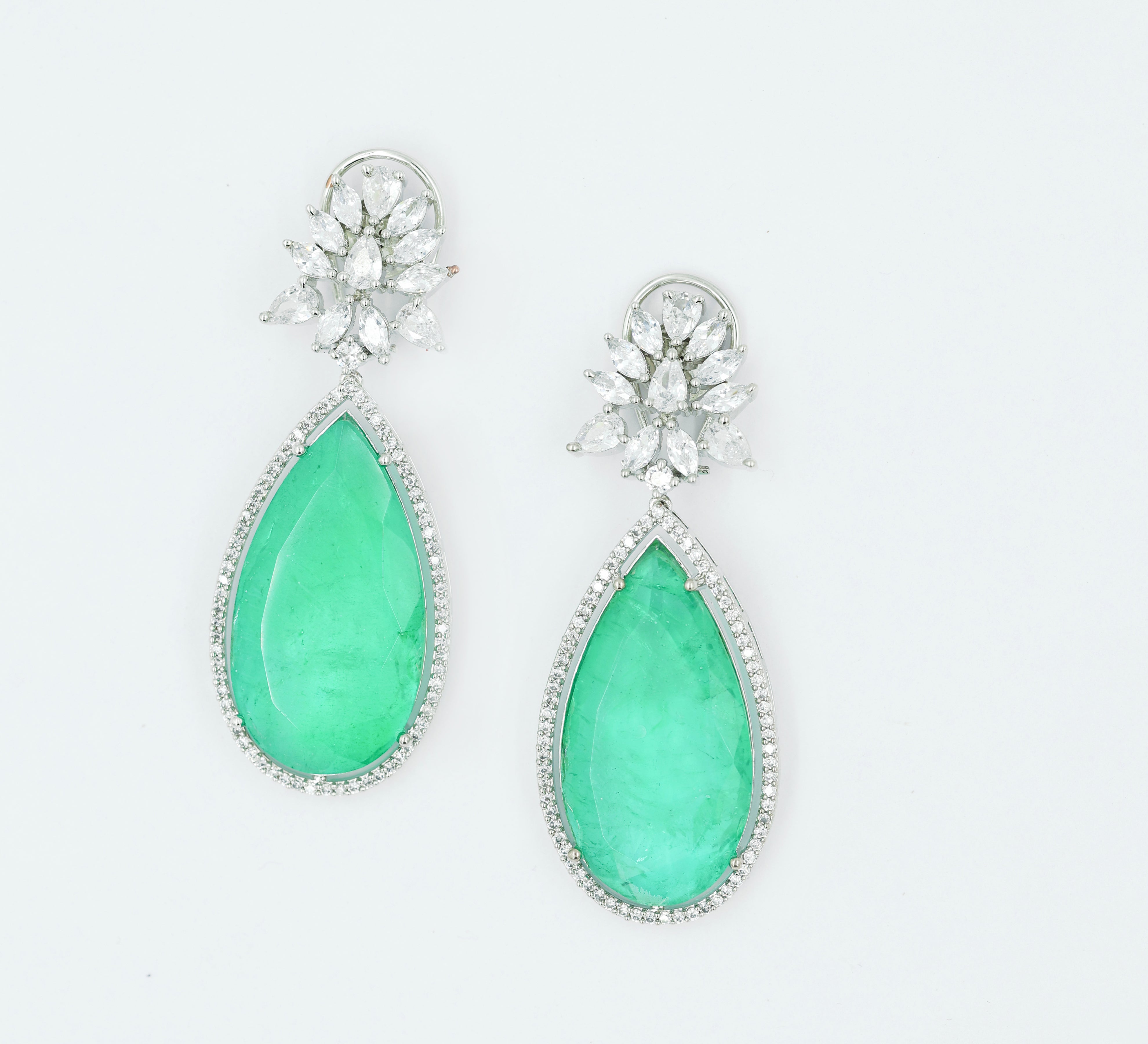 Doublet Stones Earrings - Adisha Jewels