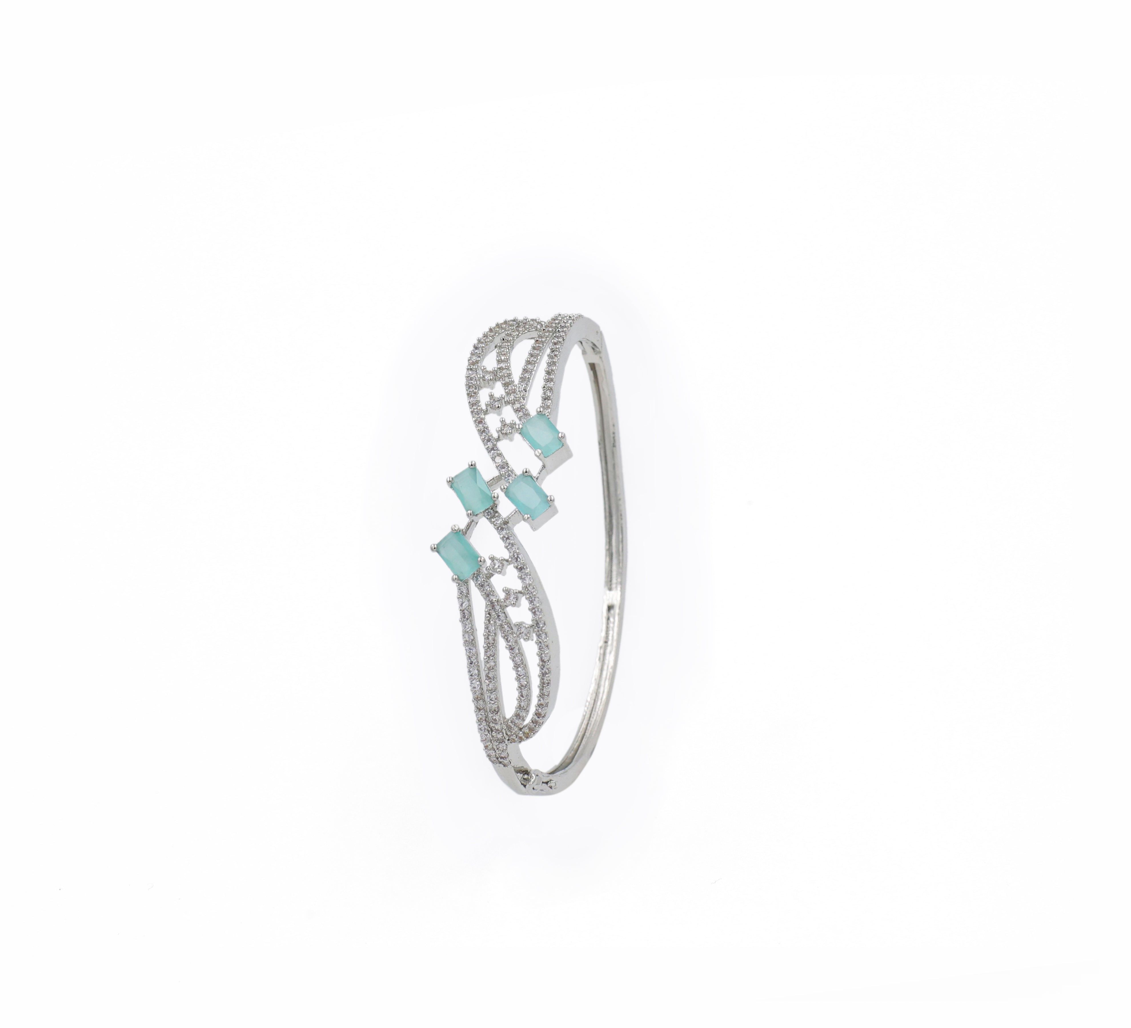 White Rhodium-Plated Bracelet - Adisha Jewels