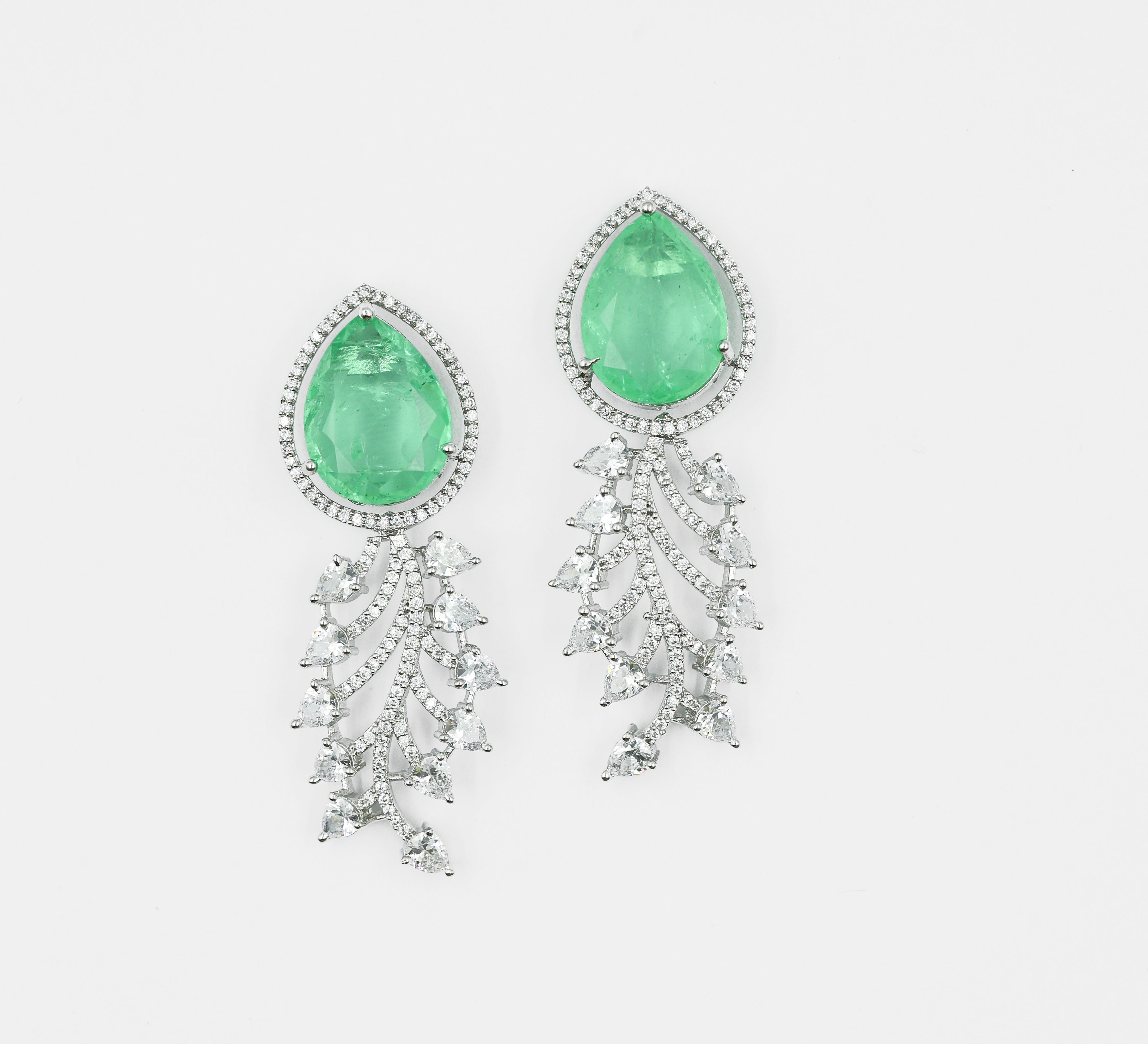 Doublet Stones Earrings - Adisha Jewels