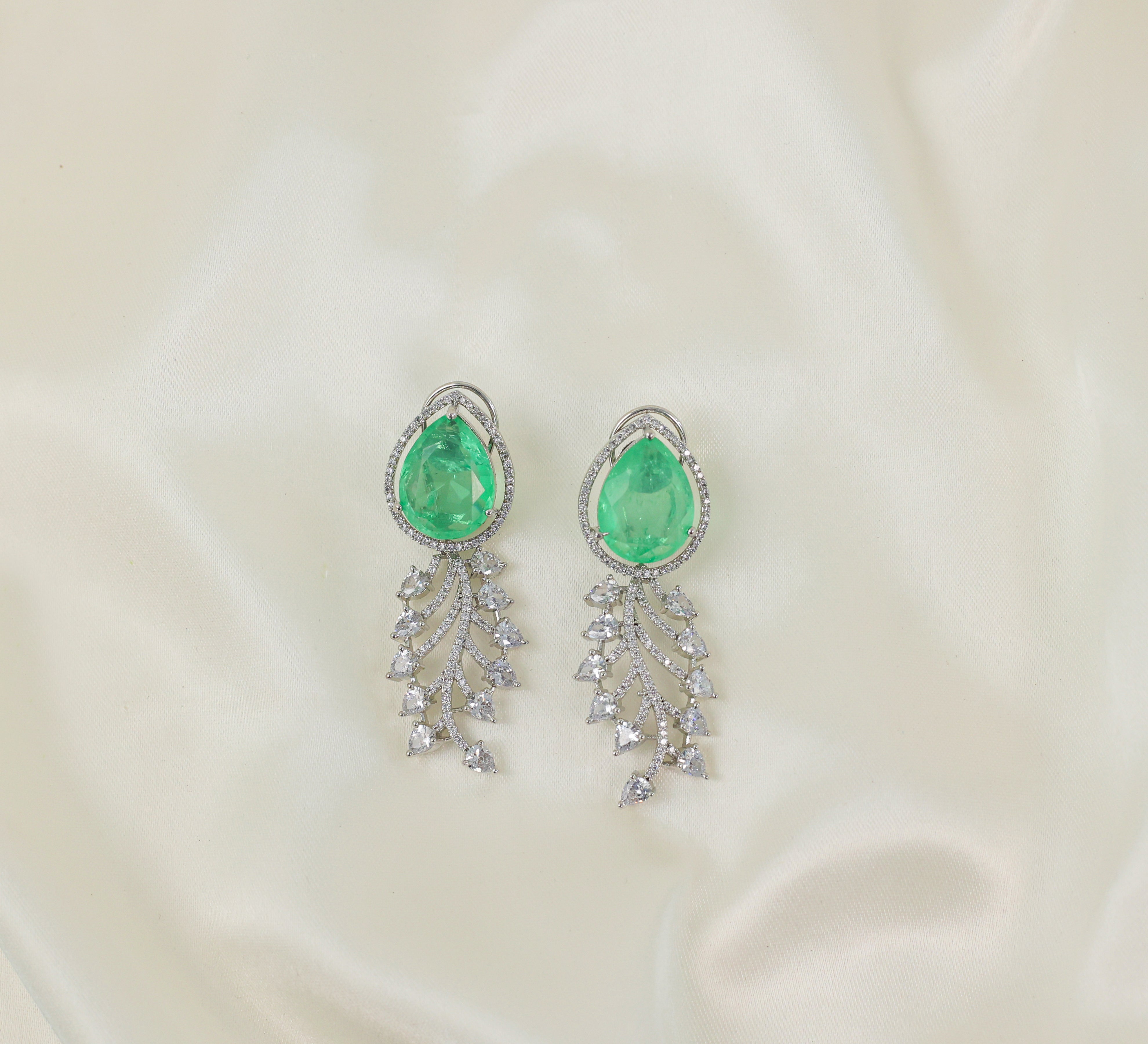 Doublet Stones Earrings - Adisha Jewels