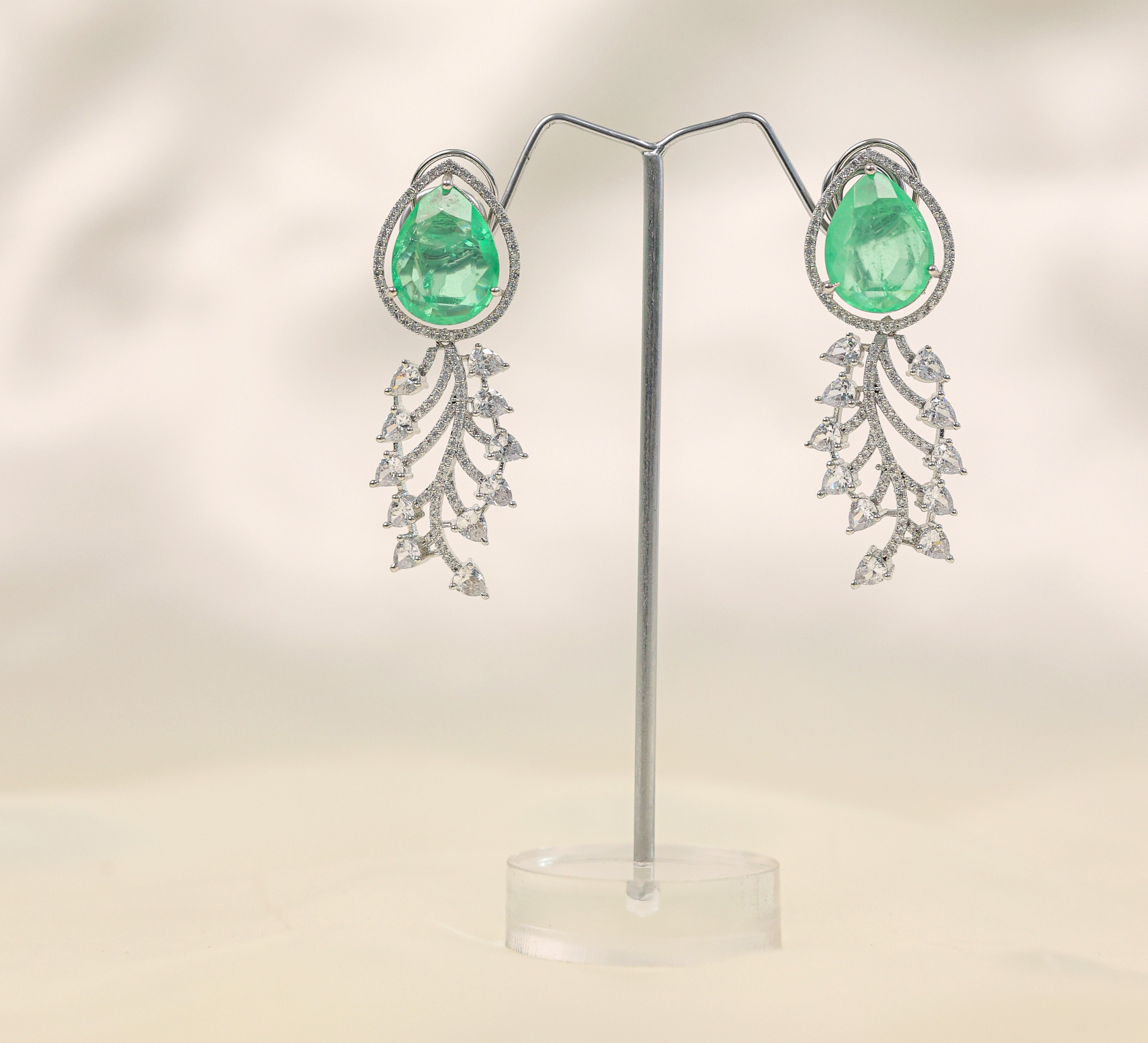 Doublet Stones Earrings - Adisha Jewels