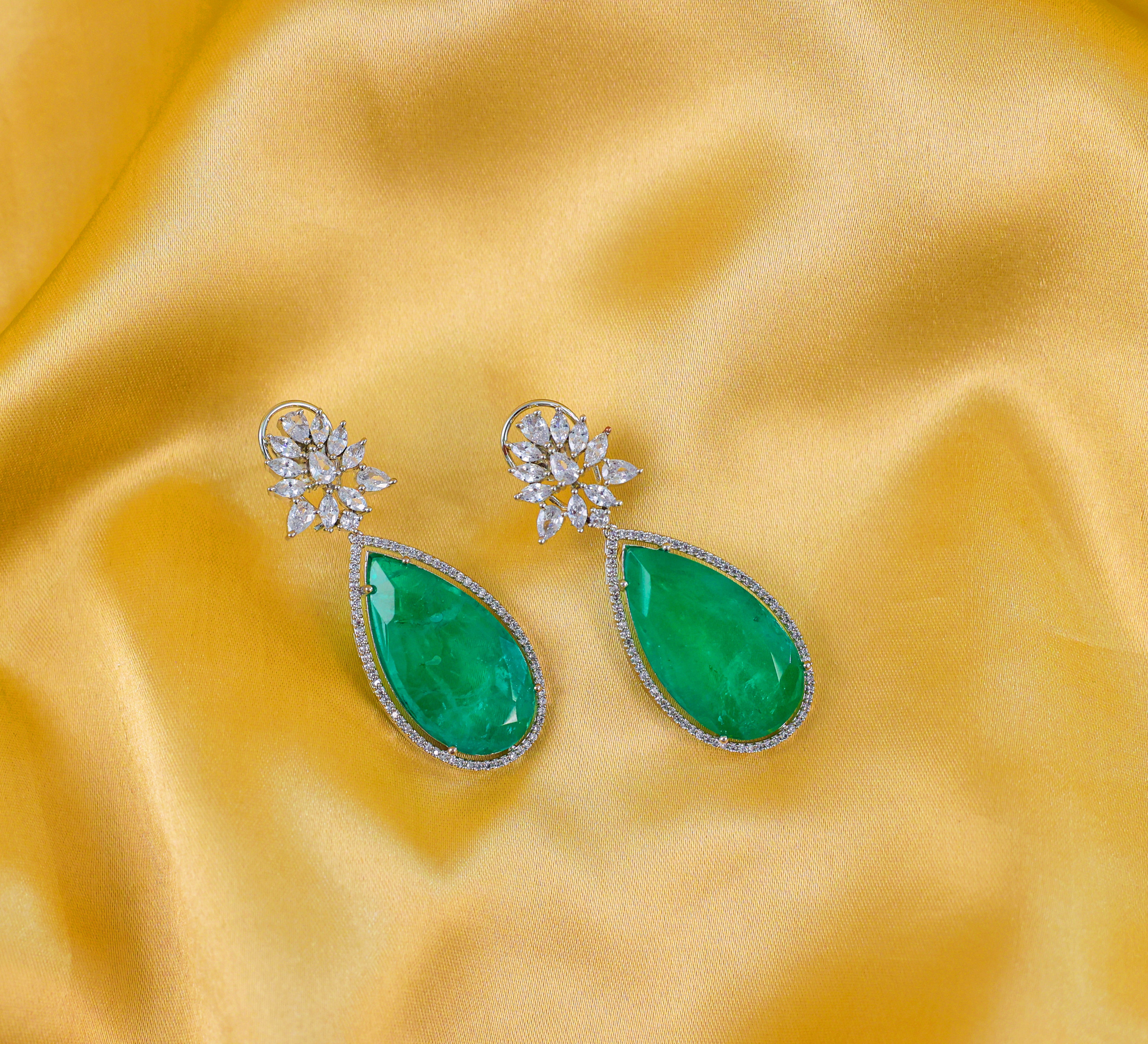 Doublet Stones Earrings - Adisha Jewels