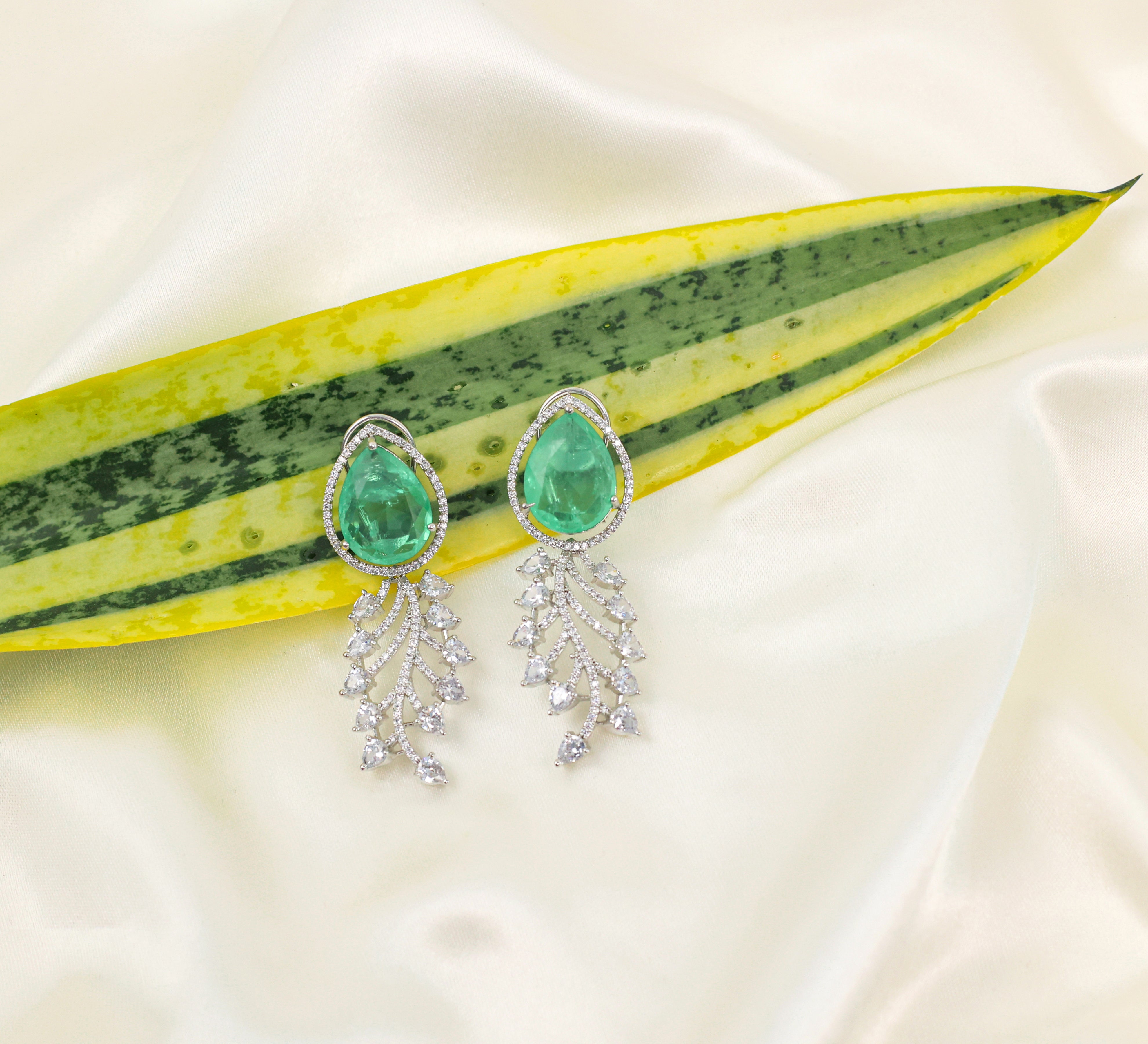 Doublet Stones Earrings - Adisha Jewels