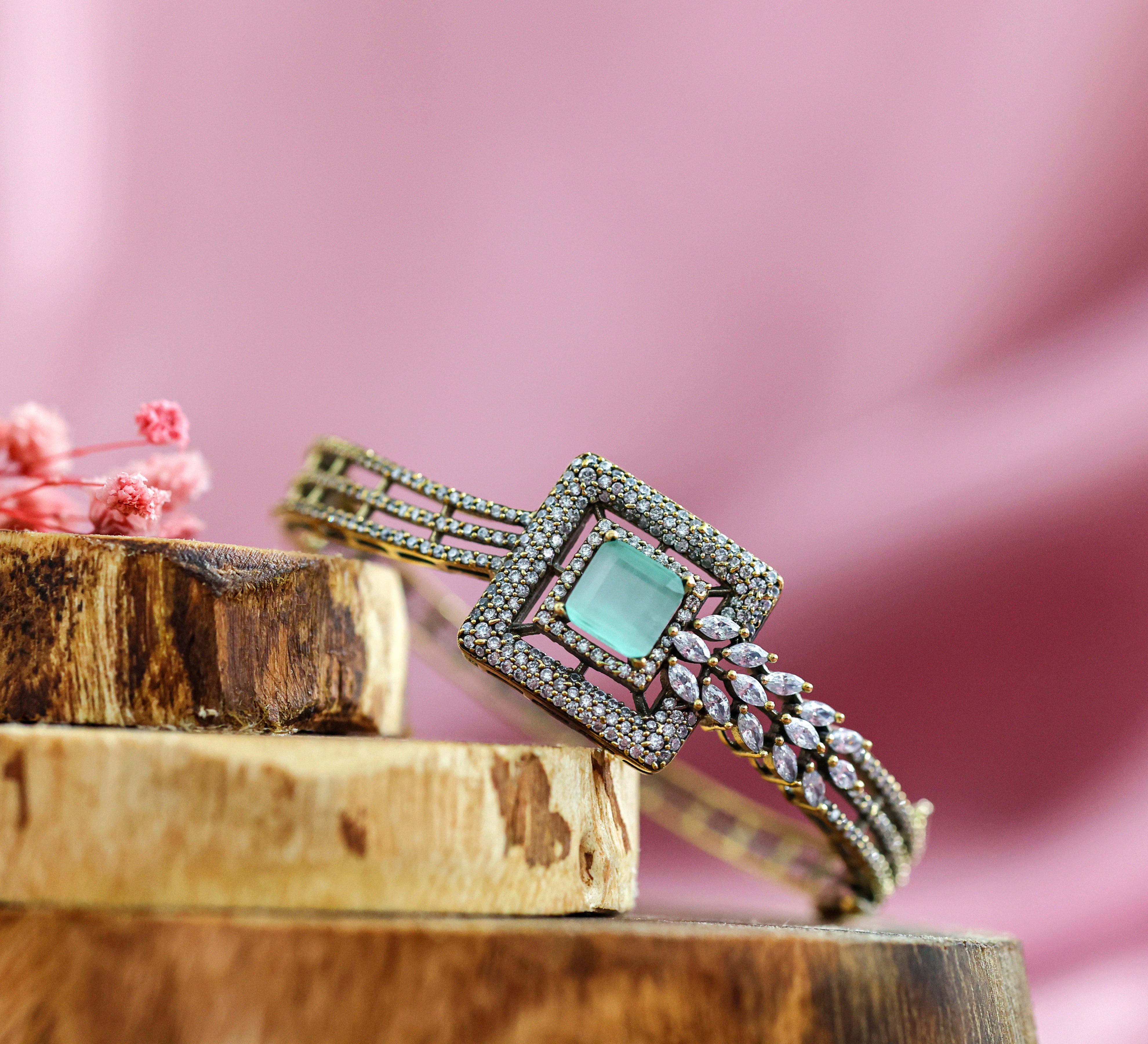 Victorian Style Colored Stones Bracelet - Adisha Jewels