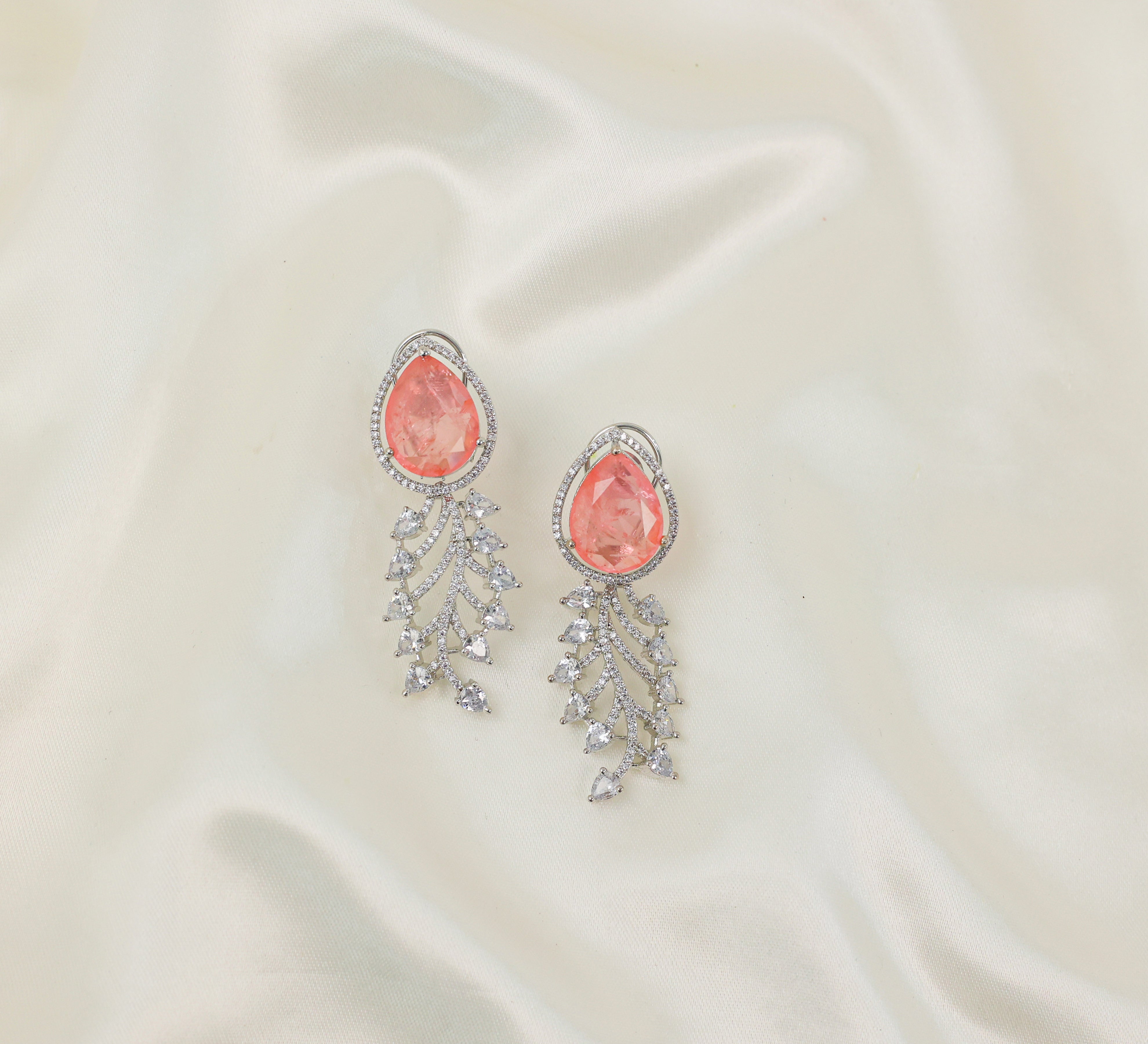 Doublet Stones Earrings - Adisha Jewels