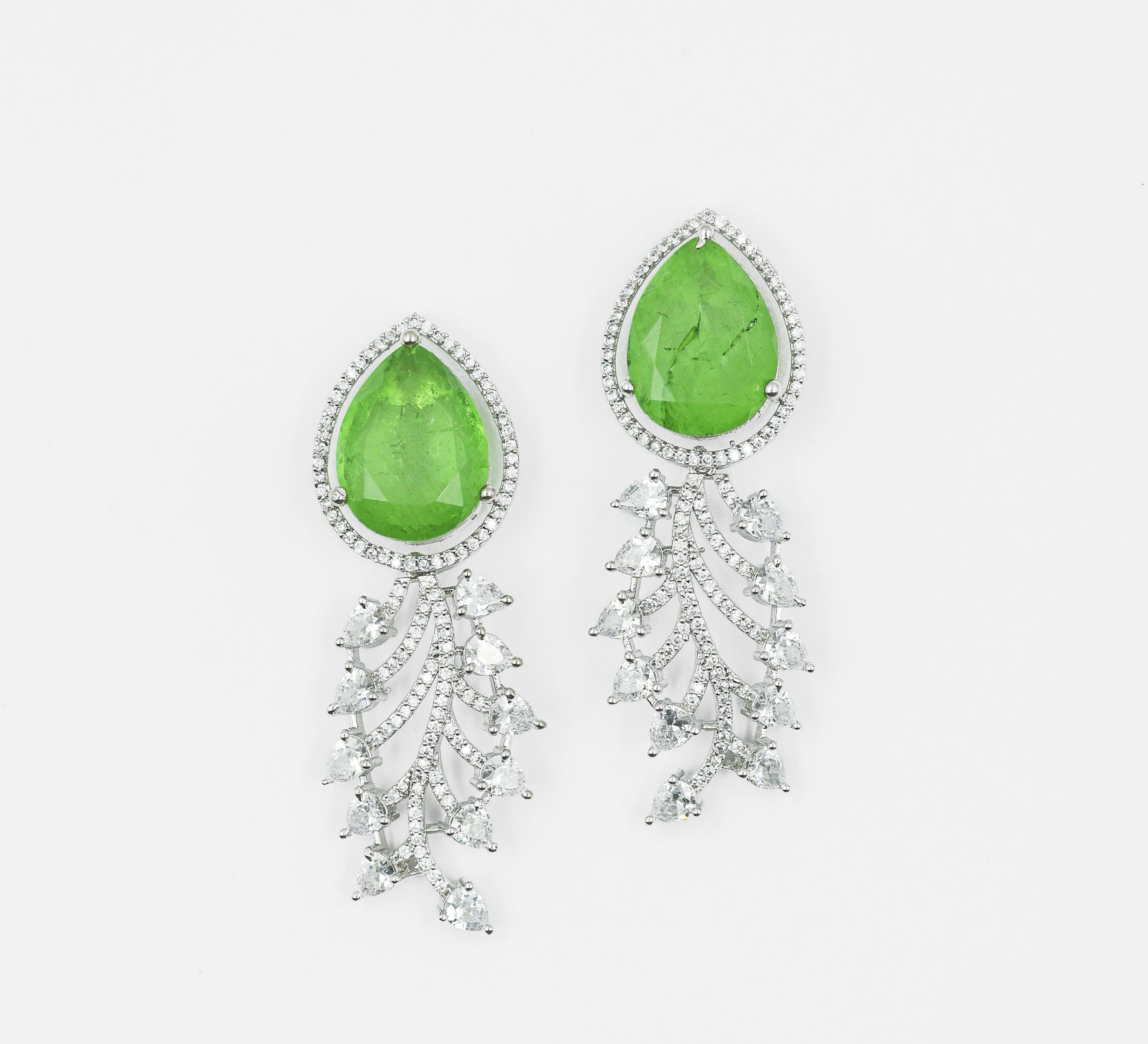 Doublet Stones Earrings - Adisha Jewels