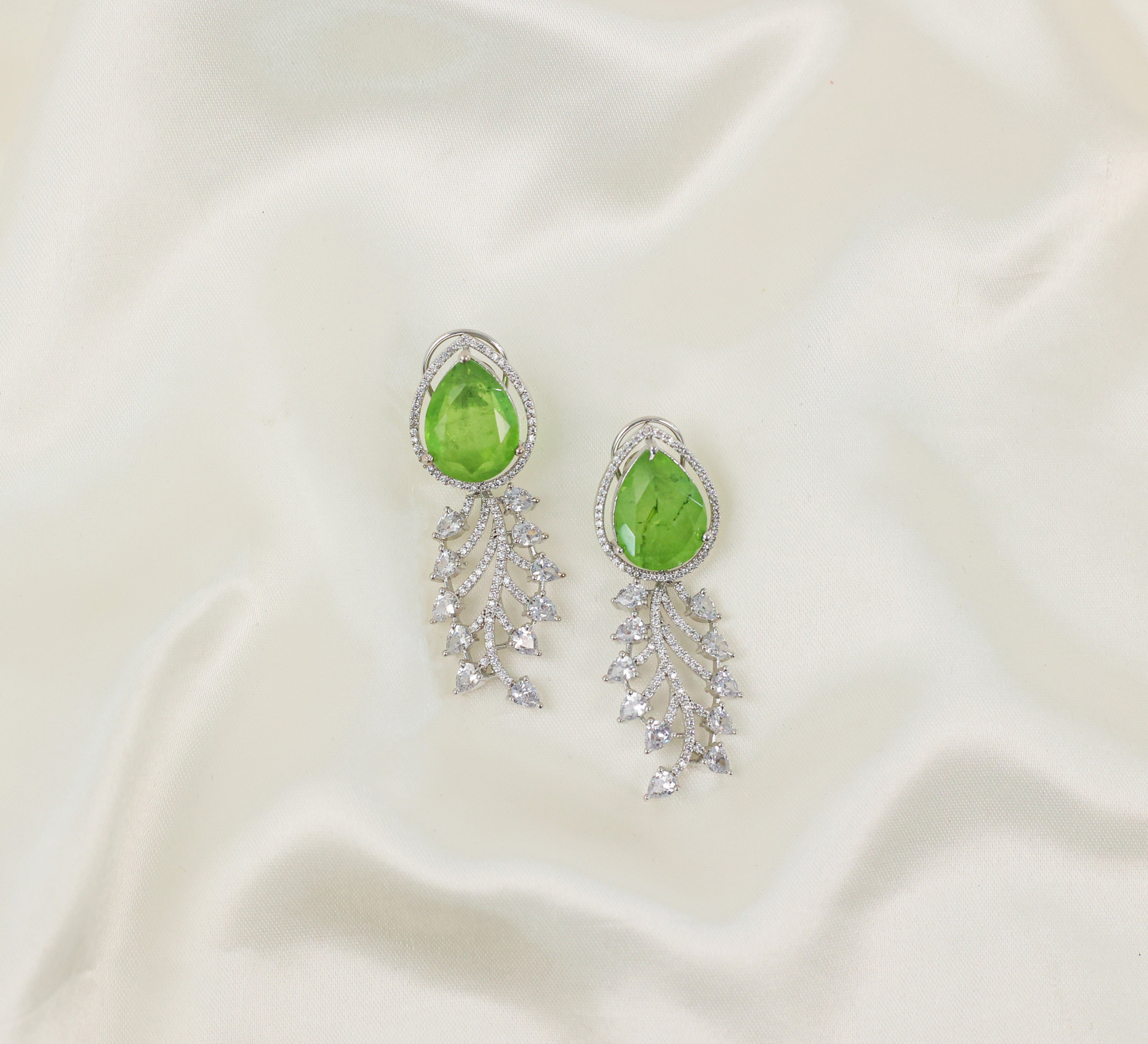 Doublet Stones Earrings - Adisha Jewels