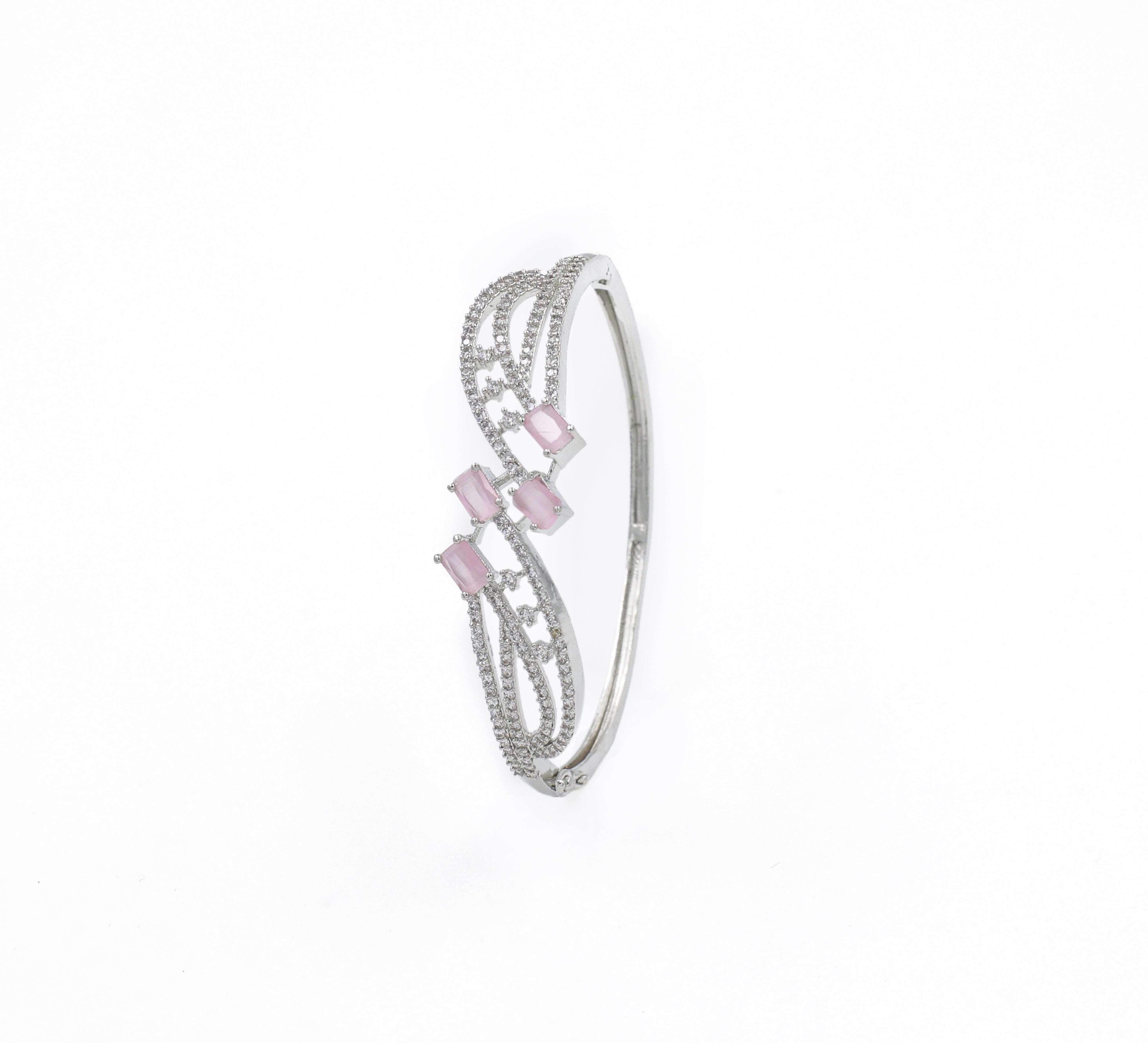 White Rhodium-Plated Bracelet - Adisha Jewels