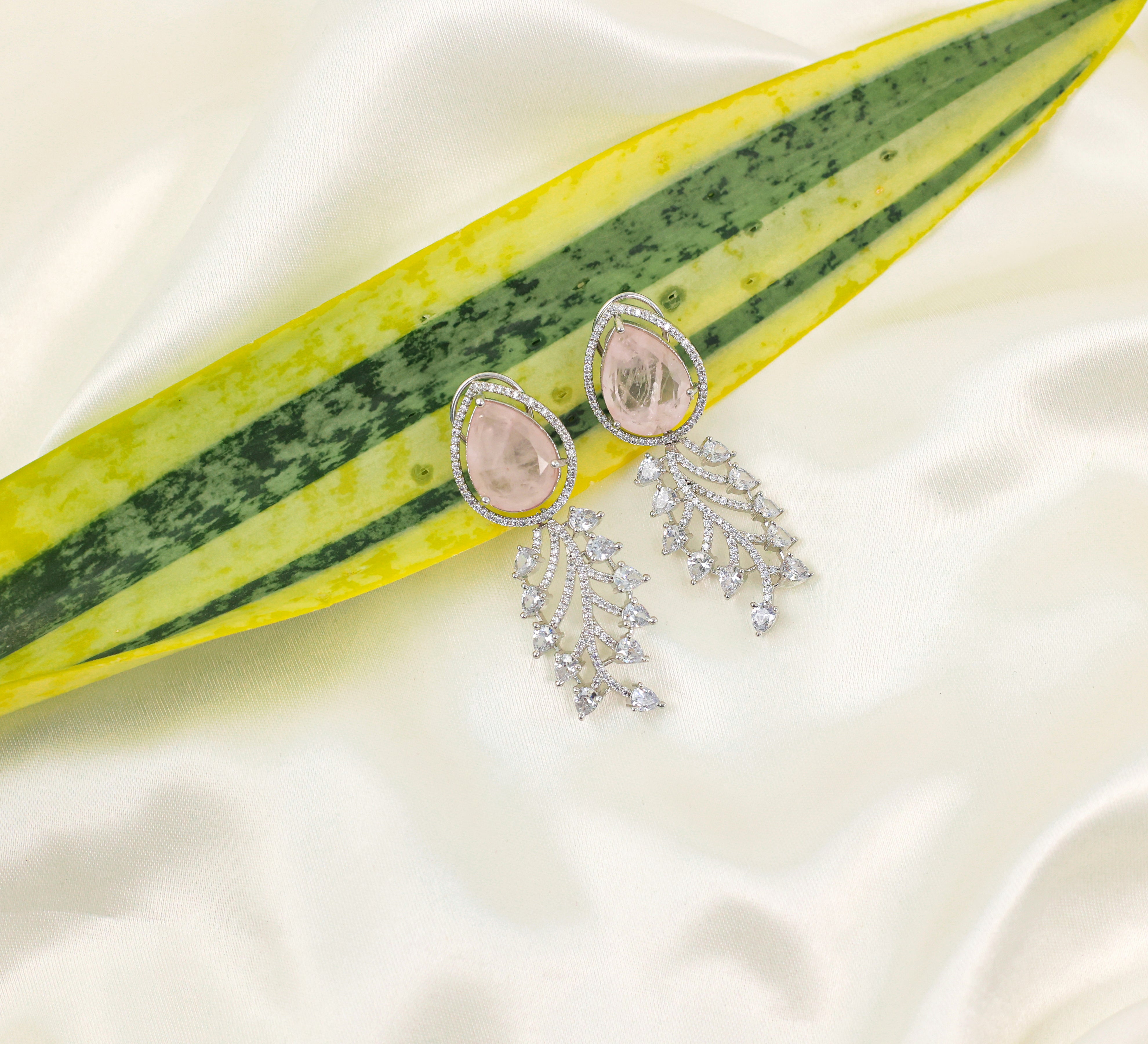 Doublet Stones Earrings - Adisha Jewels